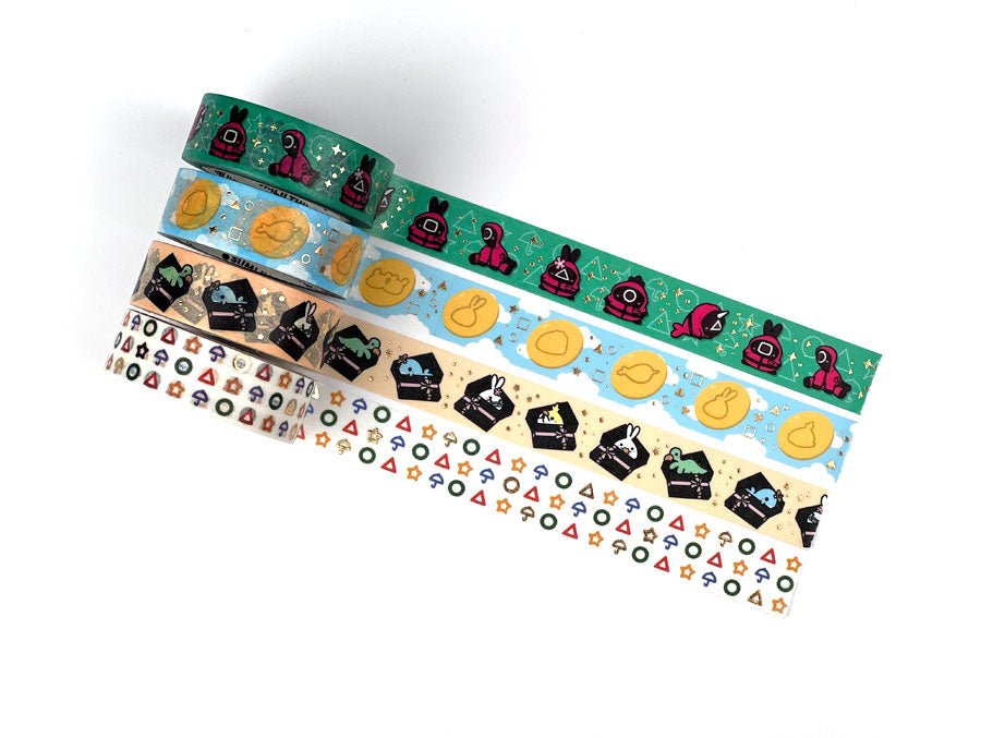Washi Tape - Lil Children's Game - Gold Foil - (Set of 4) - SumLilThings