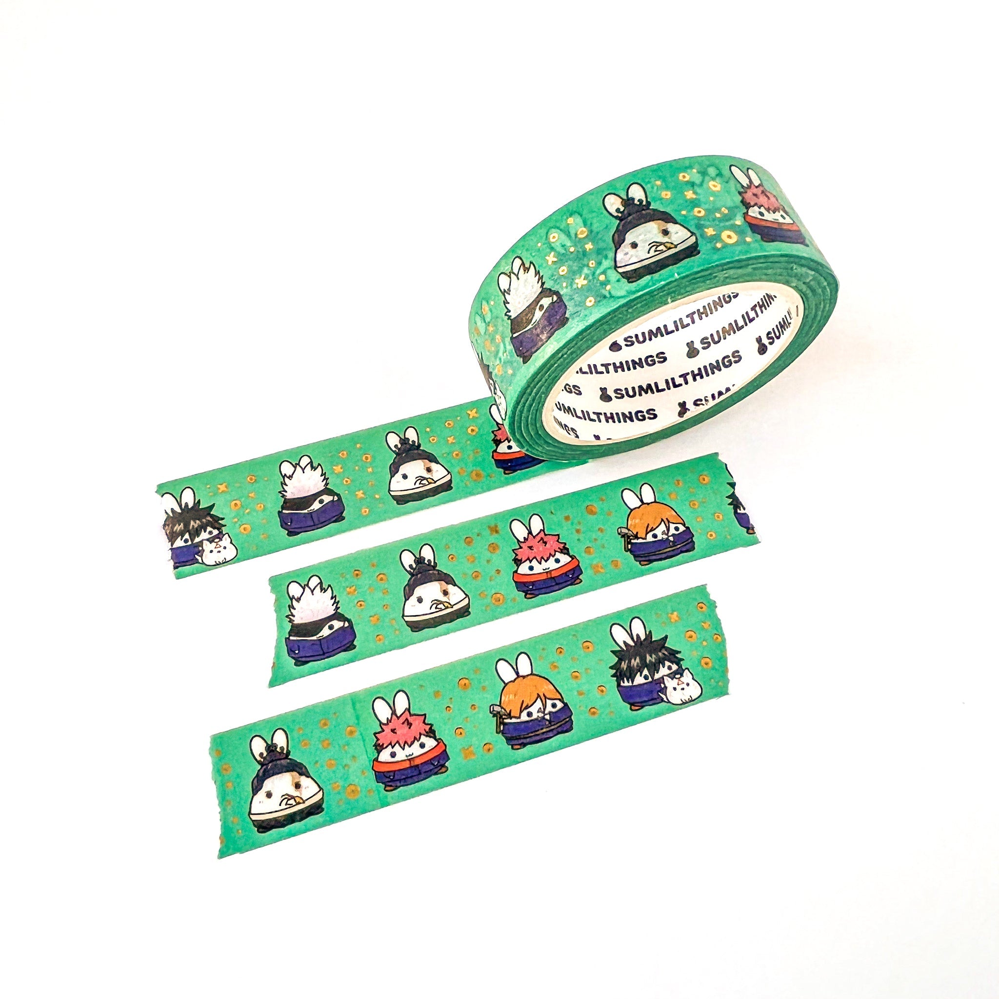 Washi Tape - Lil' Jujutsu Kaisen (15mm) - Holo Gold Foil – SumLilThings