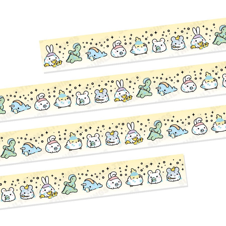 Washi Tape - Scrub Time (15mm) - Holo Silver Foil - SumLilThings