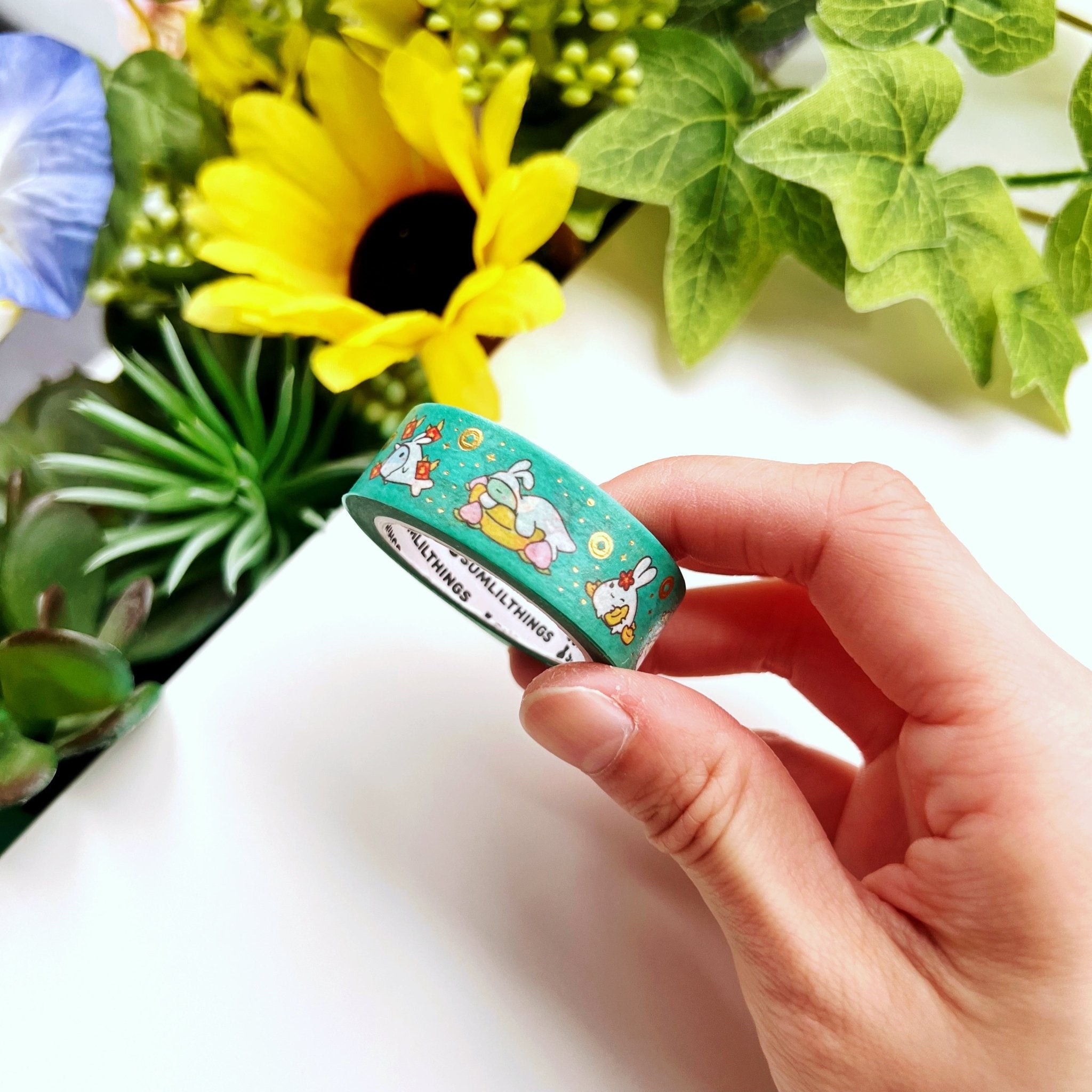 Washi Tape - Show Me The Money (15mm) - Holo Gold Foil - SumLilThings