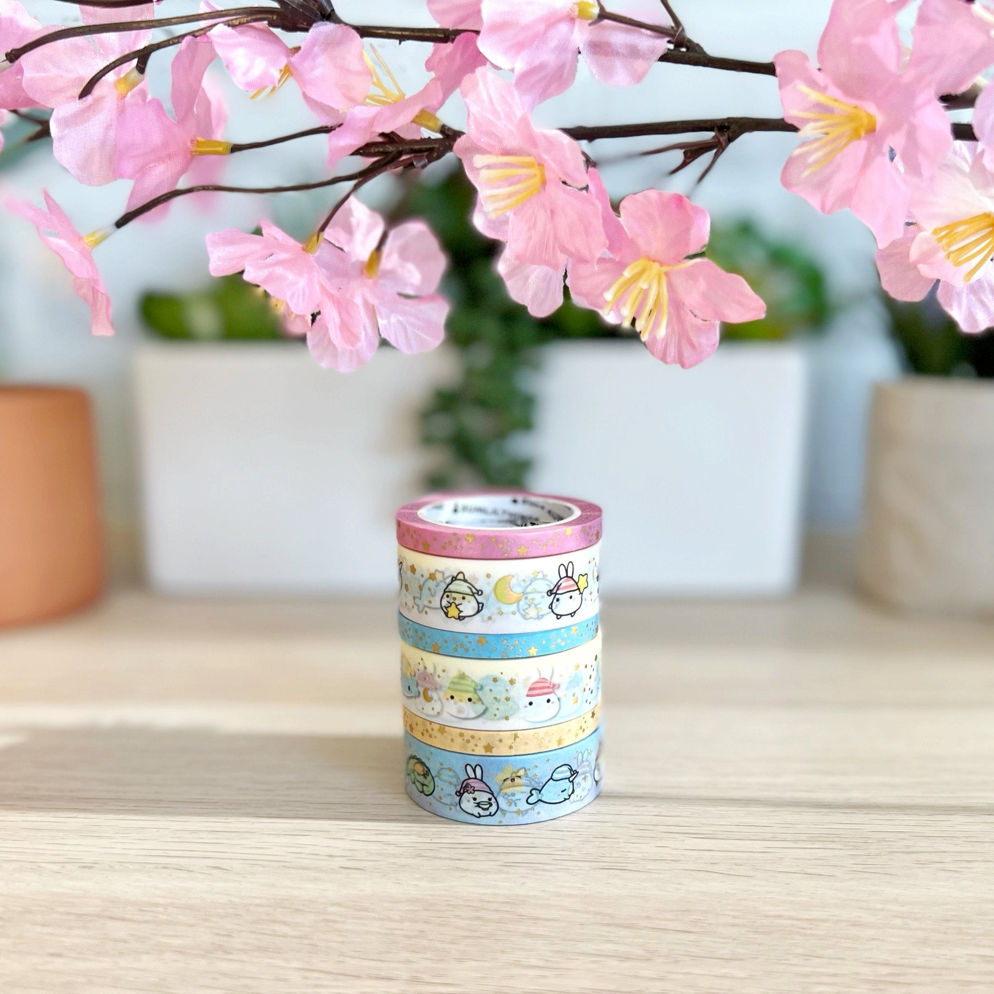 Washi Tape - Starry Slumber - Holo Gold Foil - Set of 6 - SumLilThings