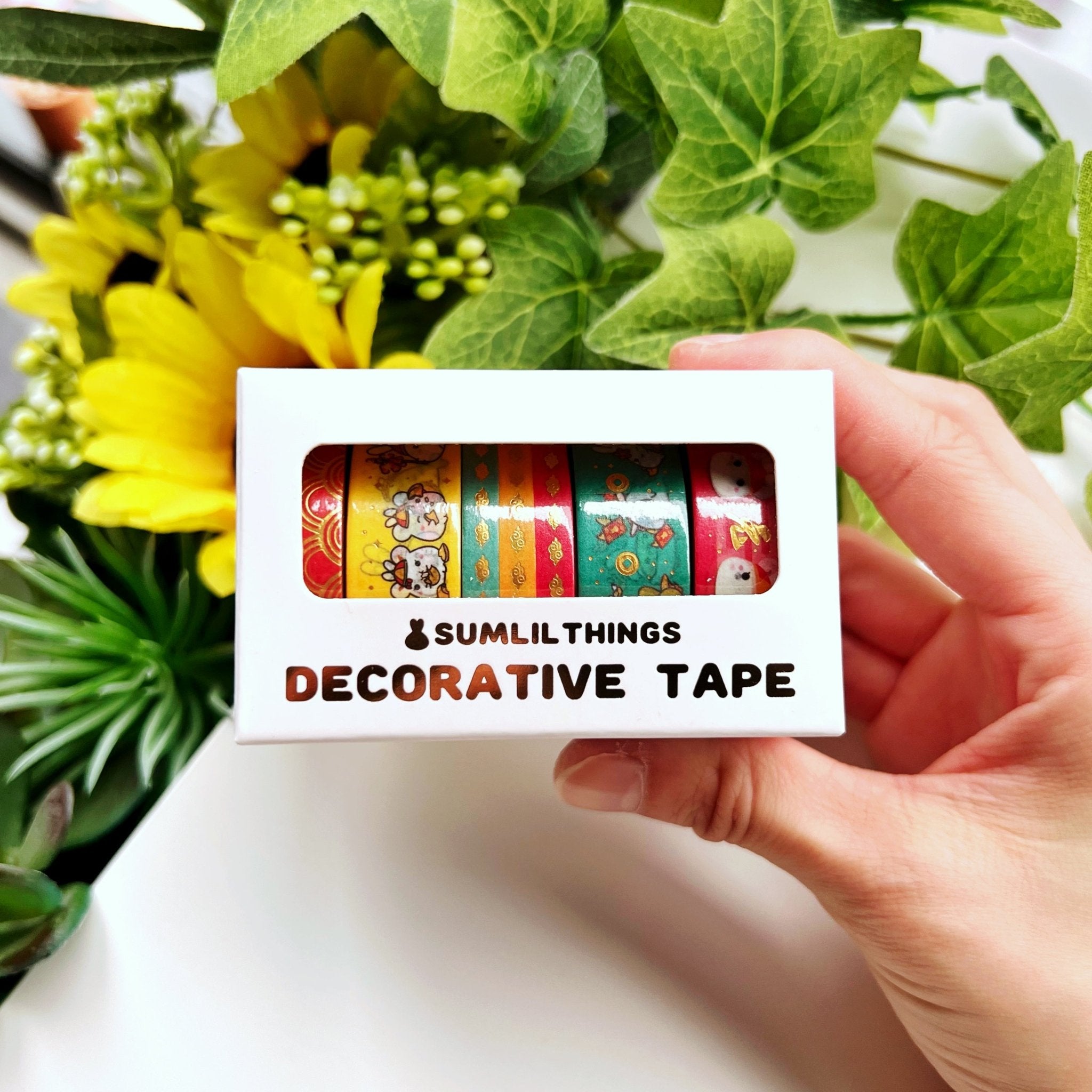 Washi Tape - Year of the Rabbit - Holo Gold Foil (Set of 7) - SumLilThings