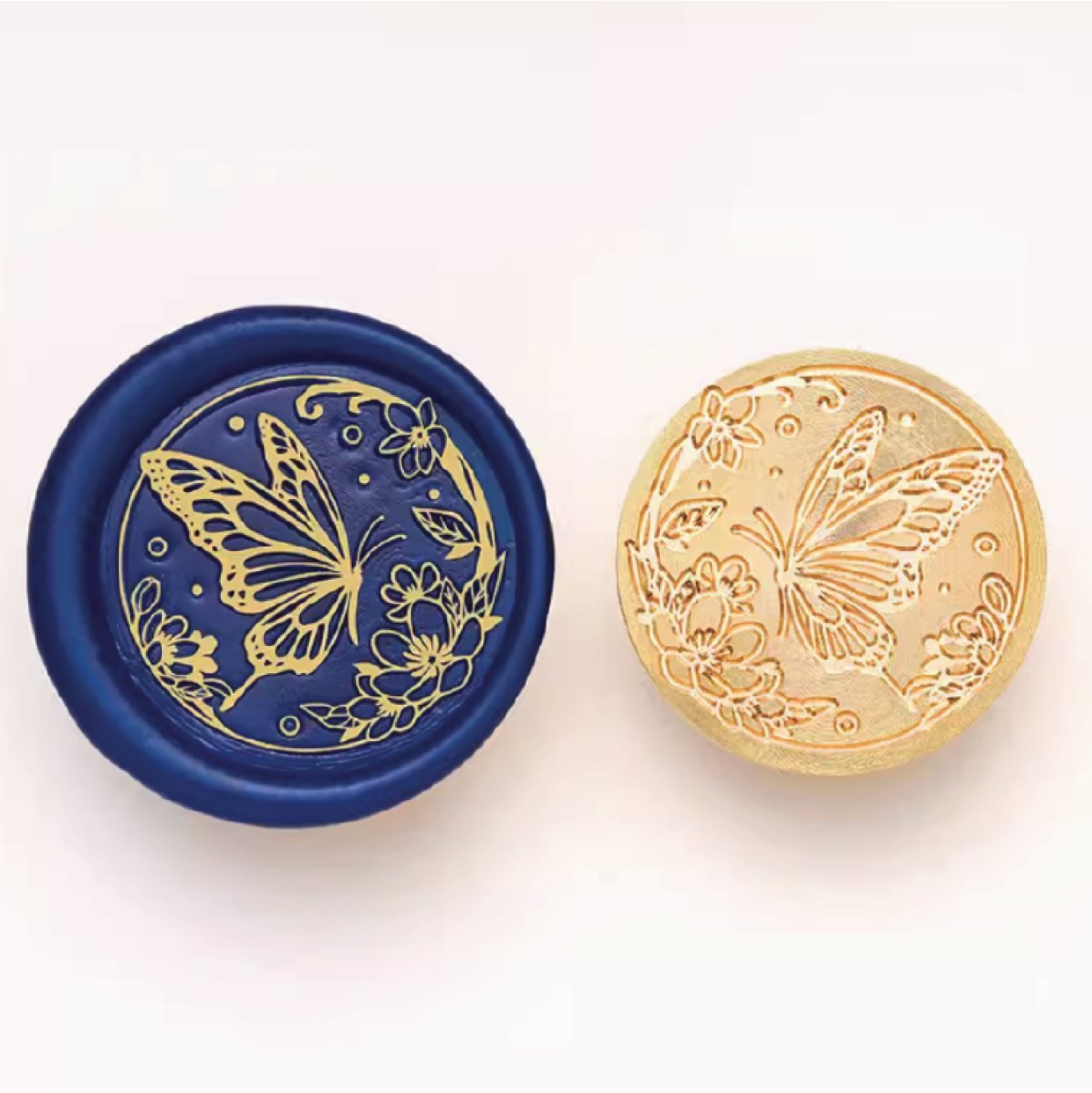 Butterfly Brass Seal Stamp with Optional Handle – ArteOfTheBooke