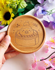 Wooden Coaster - Dimsum Steaming Mimi - SumLilThings