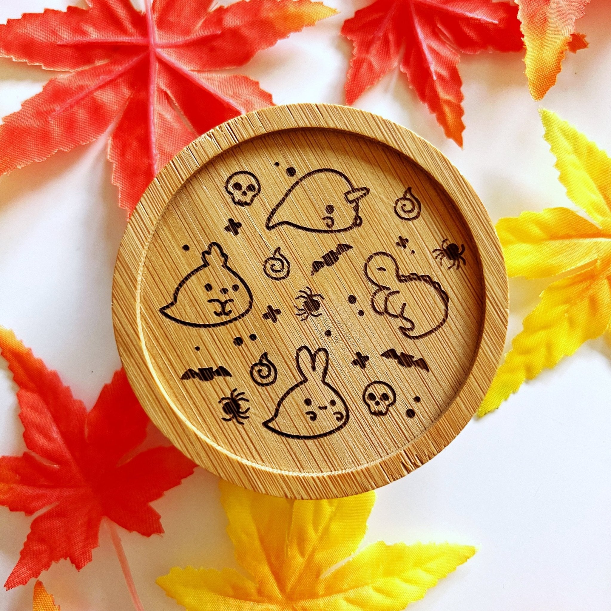 Wooden Coaster - Lil' Ghosties (LIMITED EDITION) - SumLilThings