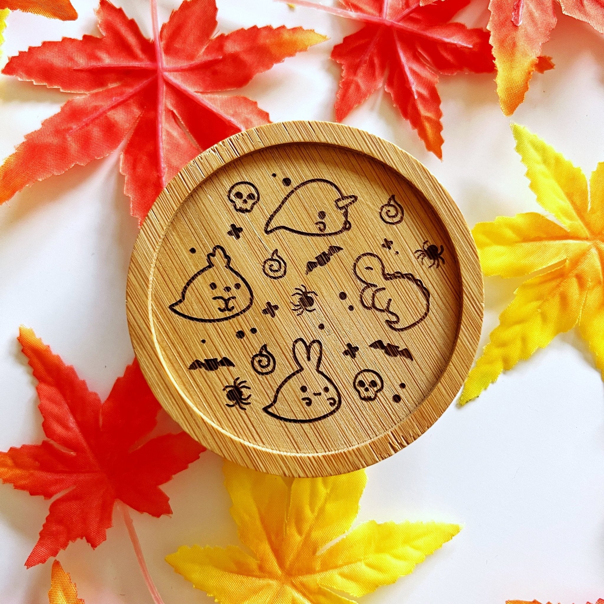 Wooden Coaster - Lil' Ghosties (LIMITED EDITION) - SumLilThings