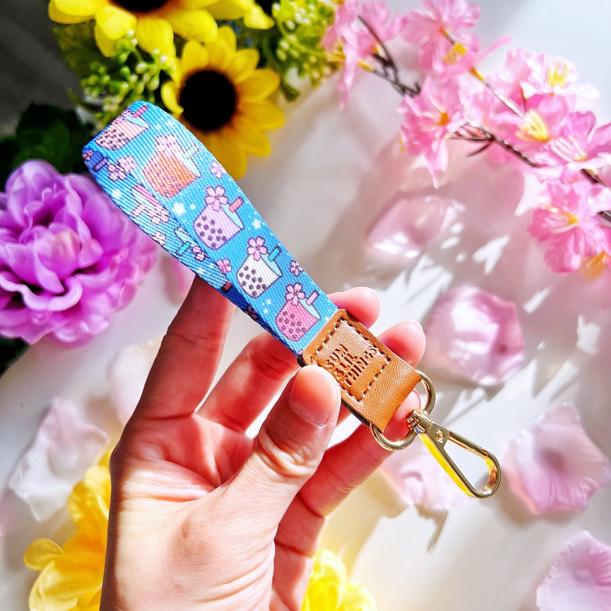Wrist Lanyard - Lil' Sakura Boba Cups - SumLilThings