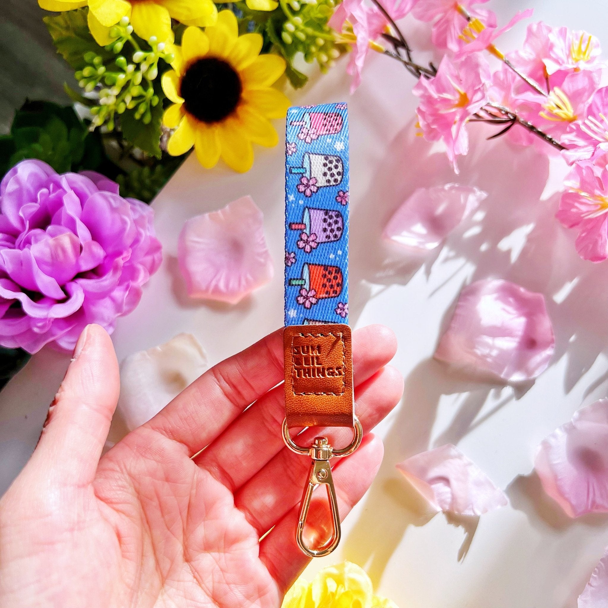 Wrist Lanyard - Lil' Sakura Boba Cups - SumLilThings