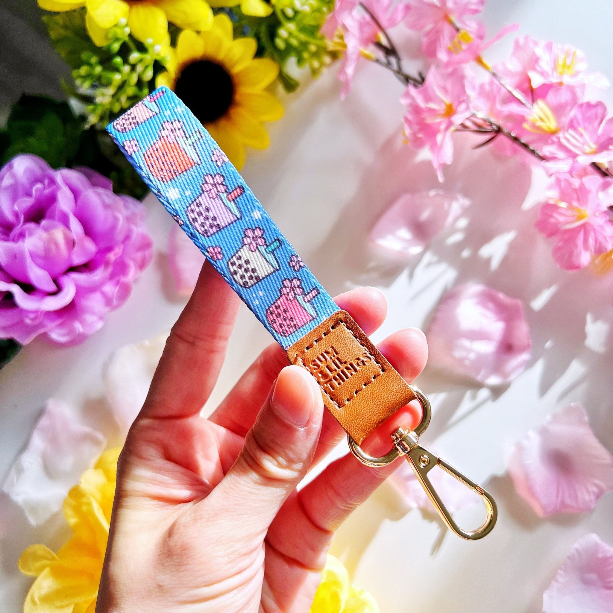 Wrist Lanyard - Lil' Sakura Boba Cups - SumLilThings