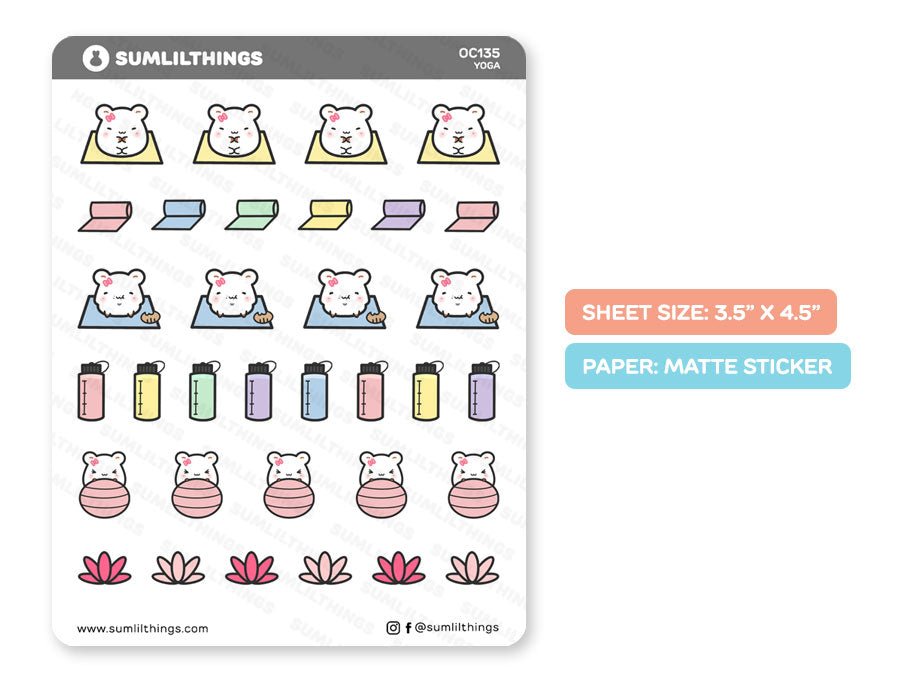 Yoga Cinnamon Stickers - SumLilThings