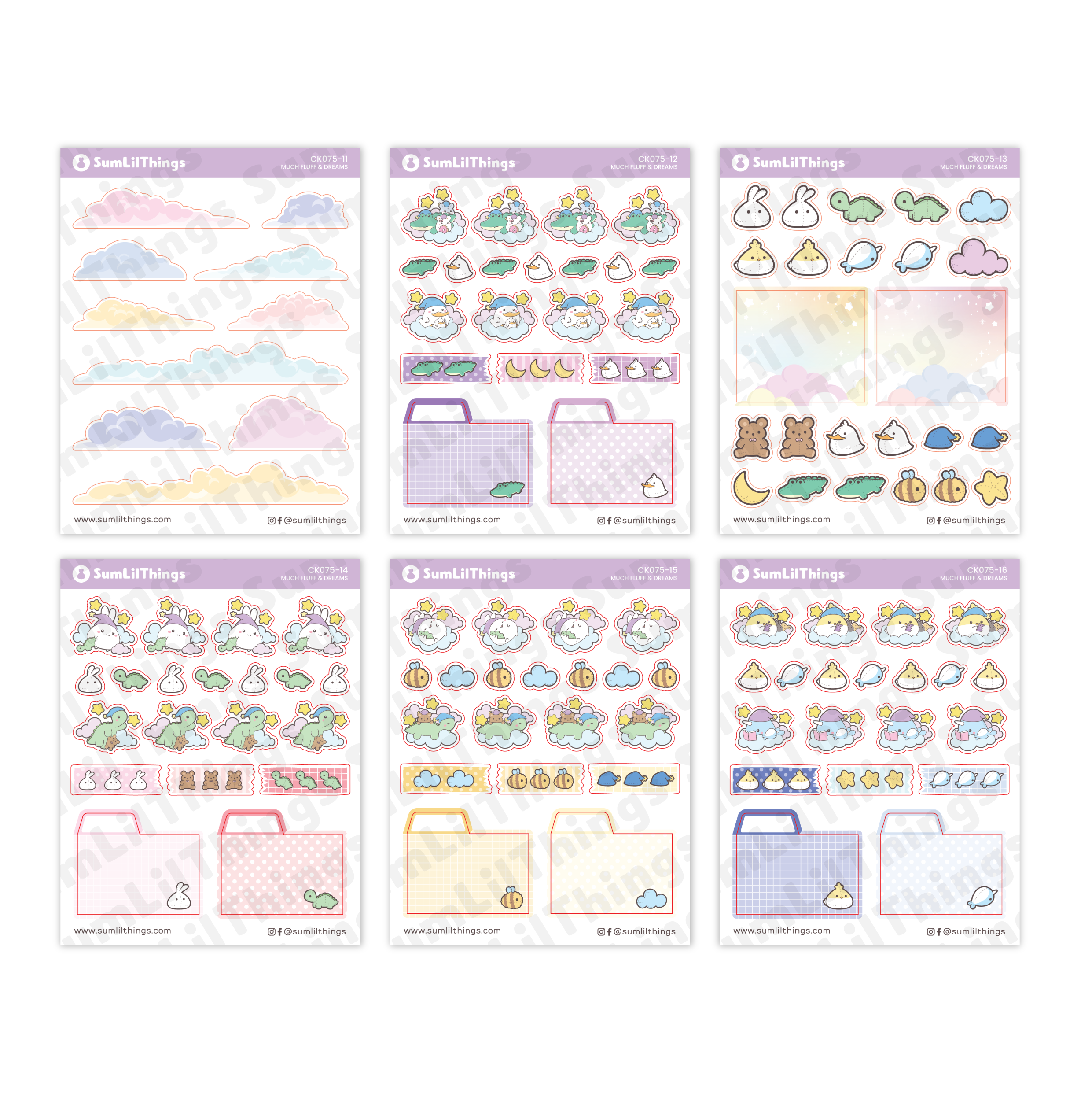 Decorative Kit - Lil' Fluff & Dreams (10 Pages) - Gold Star Foil