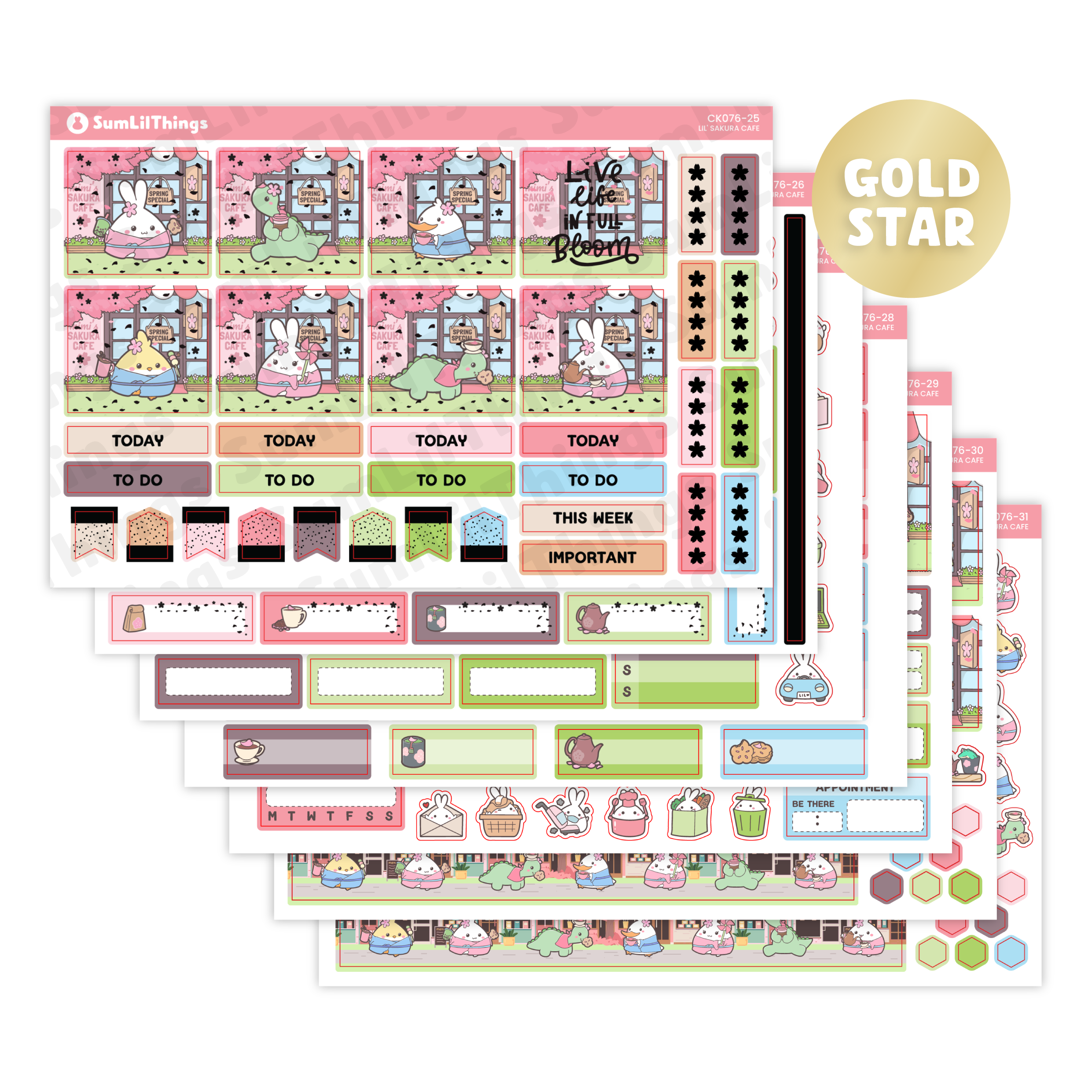 Hobonichi COUSIN - Lil' Sakura Cafe (Gold Foil Available)