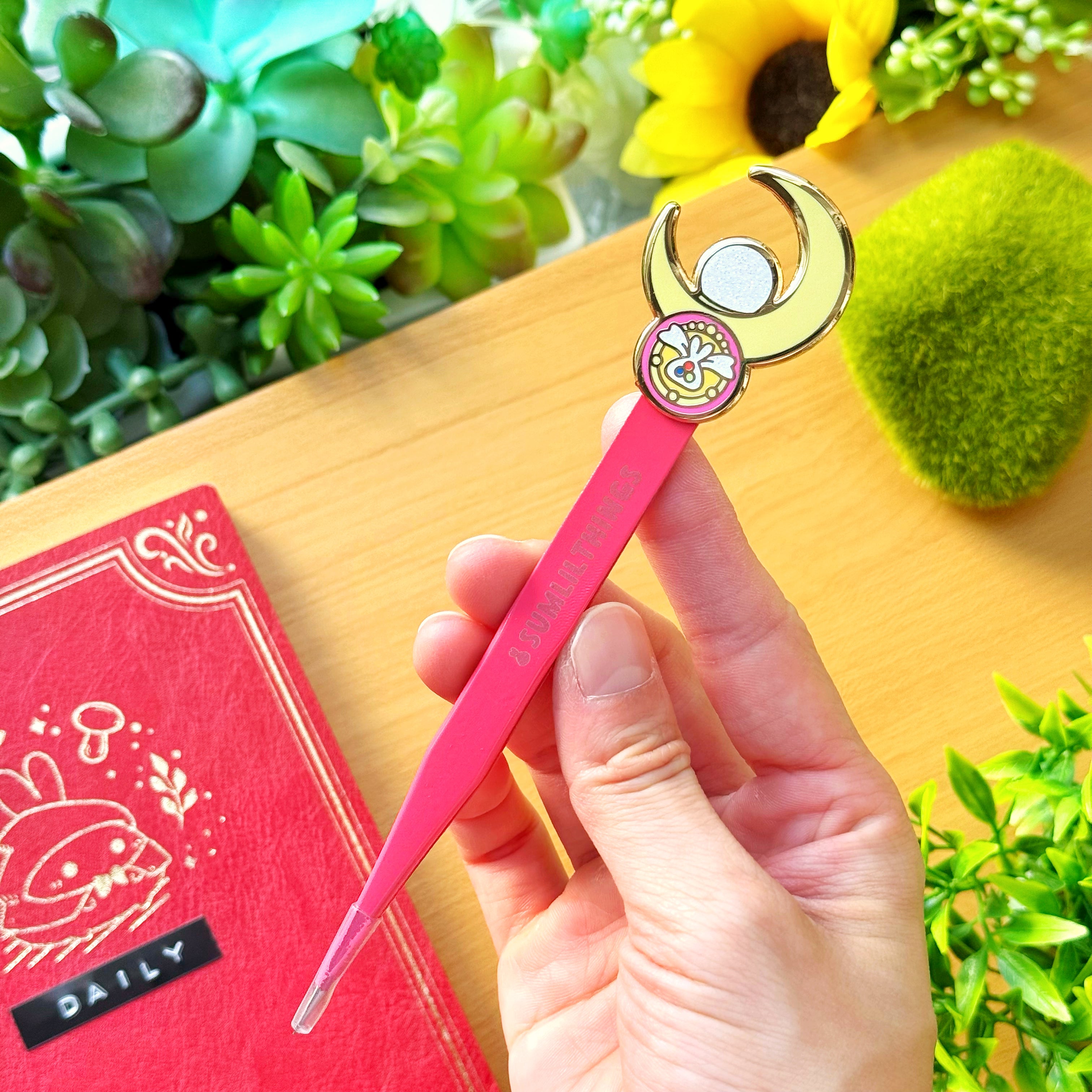 Enamel Tweezer - Magical Moon Stick (Straight Point)
