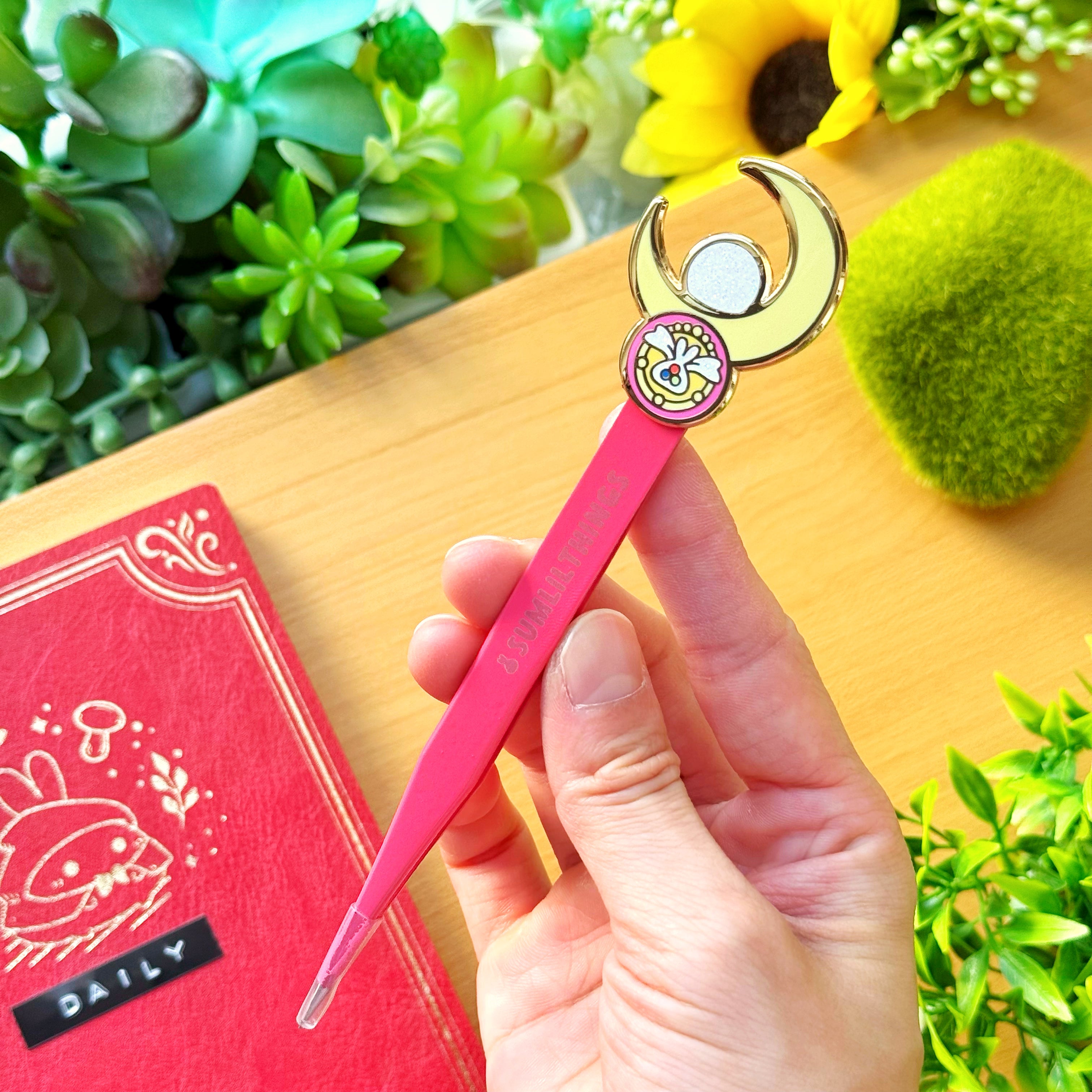 Enamel Tweezer - Magical Moon Stick (Straight Point)