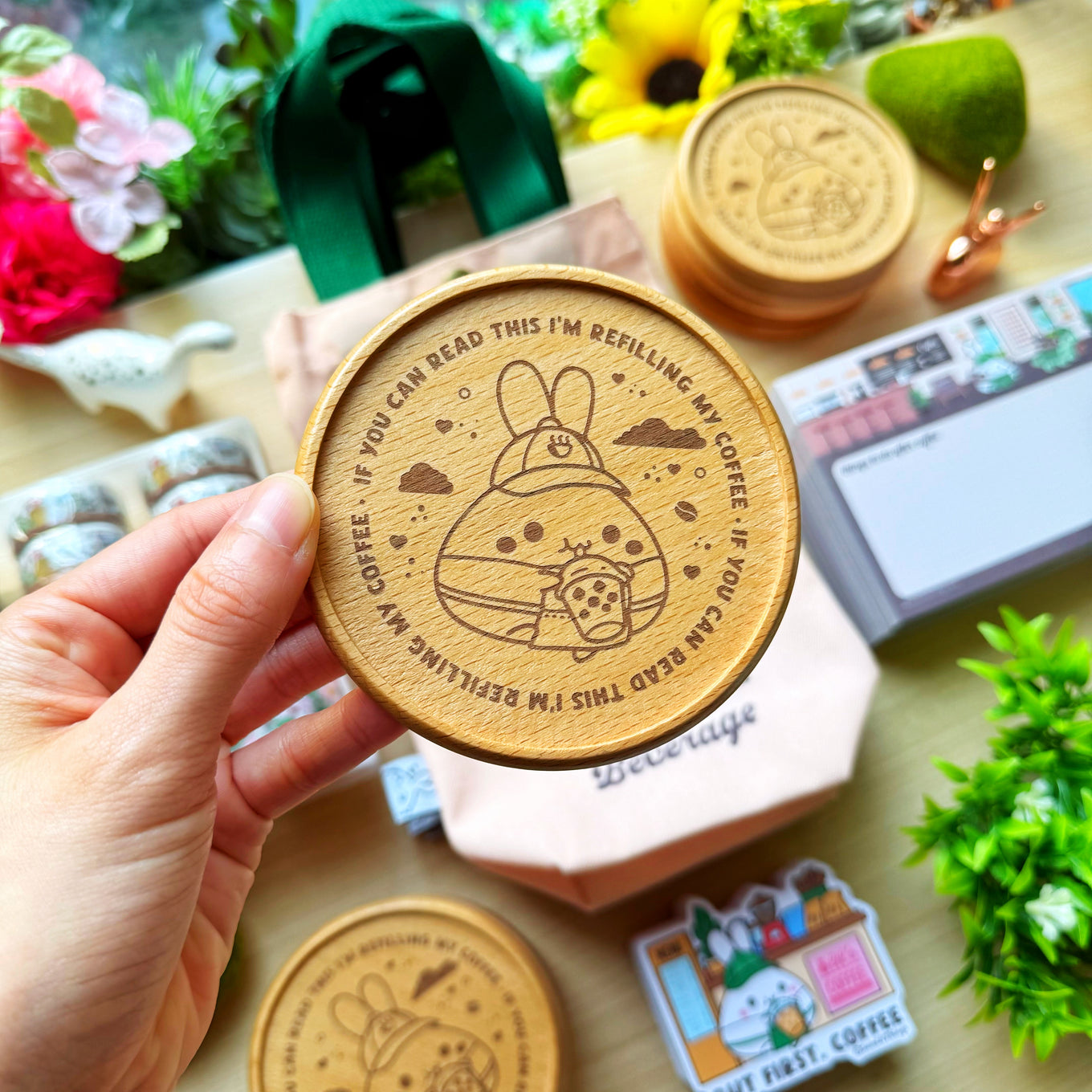 Wooden Coaster - Refilling My Coffee