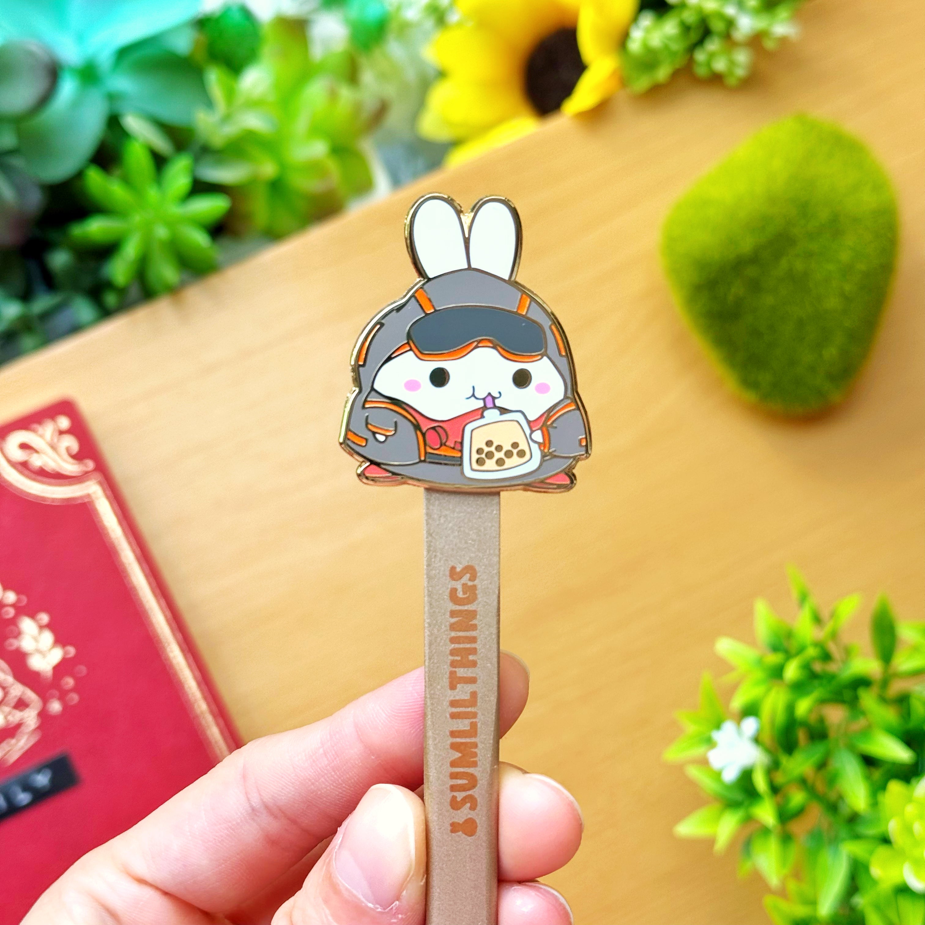 Enamel Tweezer - Lil' IV Boba Drink (Straight Point)
