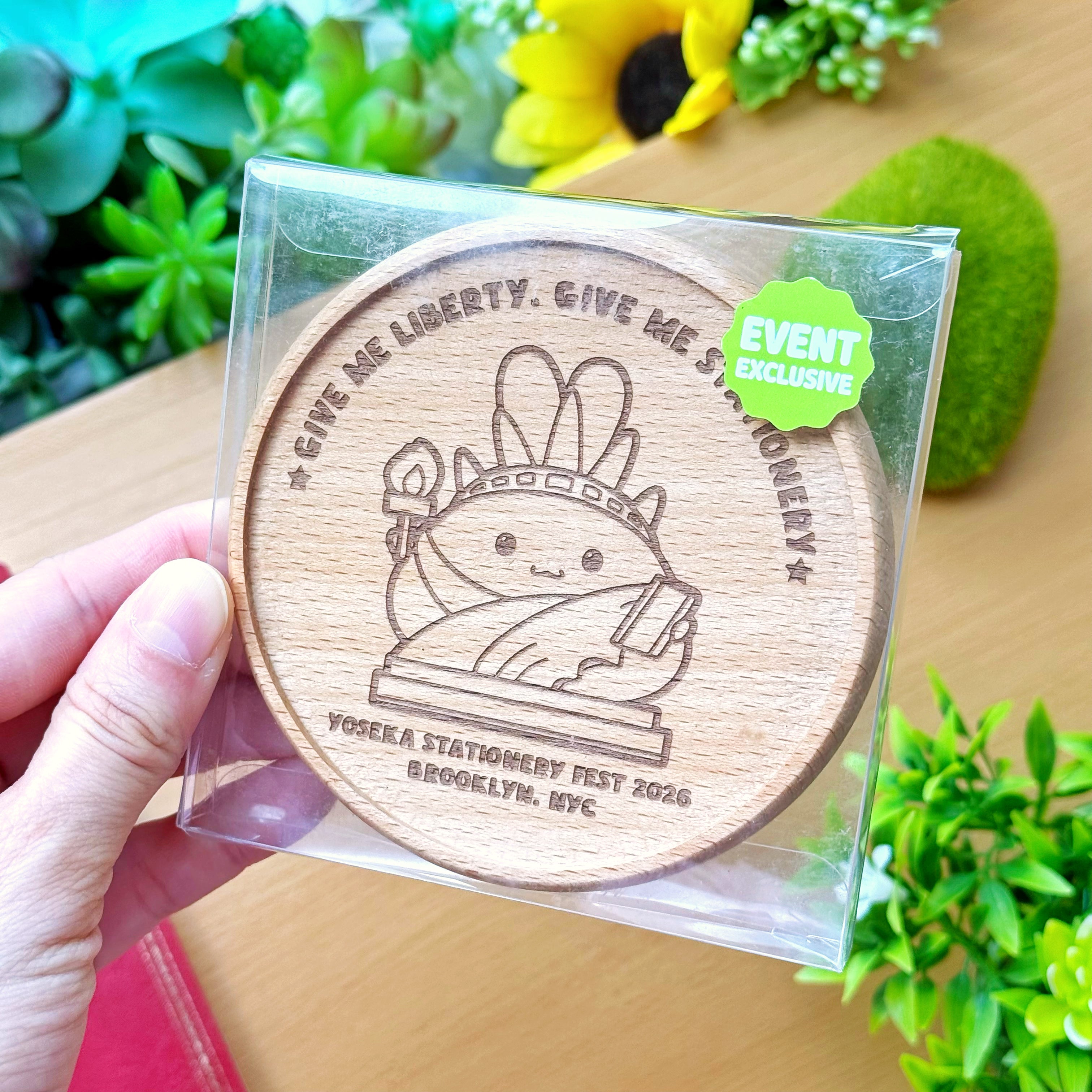 Wooden Coaster - Liberty (Stationery Fest Exclusive)