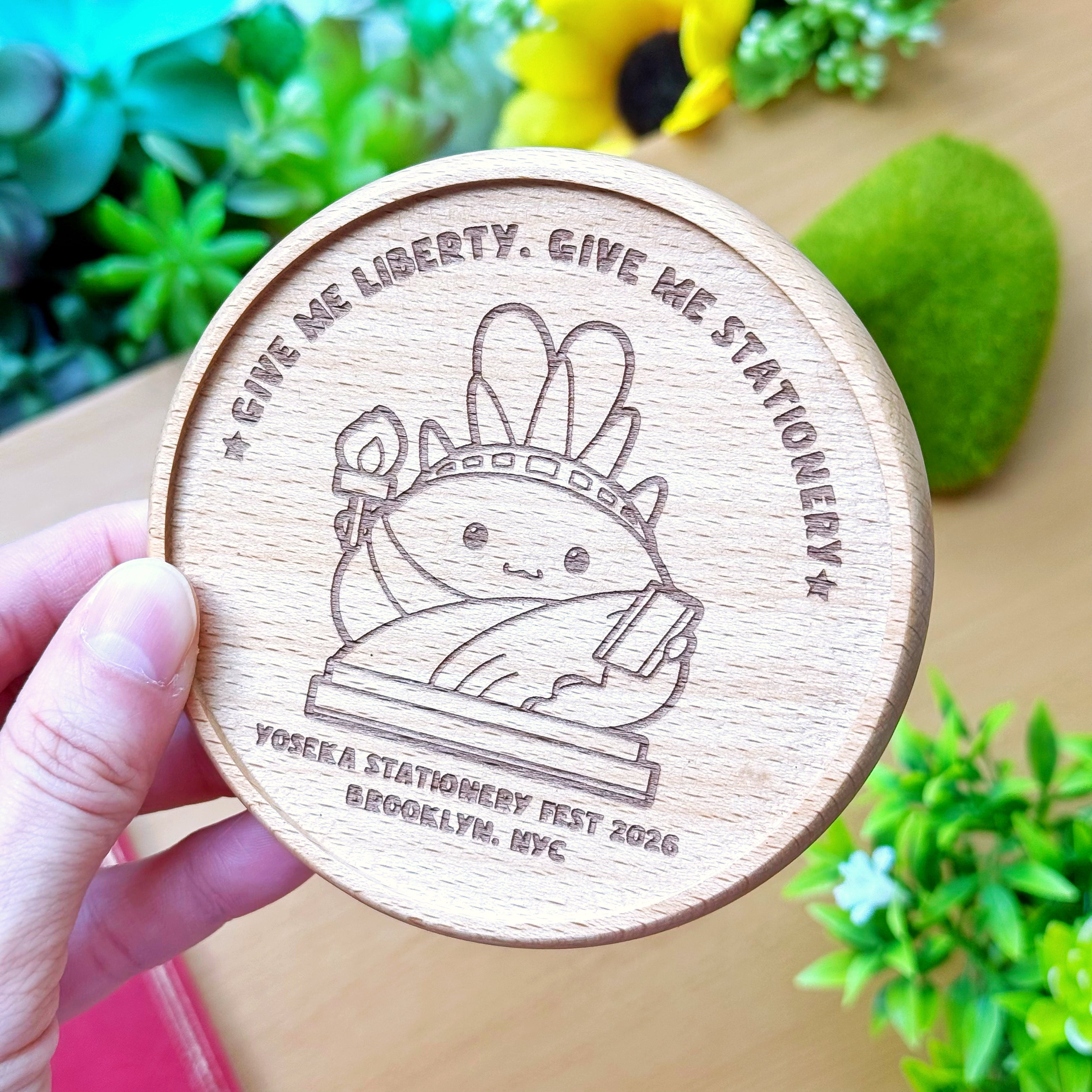 Wooden Coaster - Liberty (Stationery Fest Exclusive)
