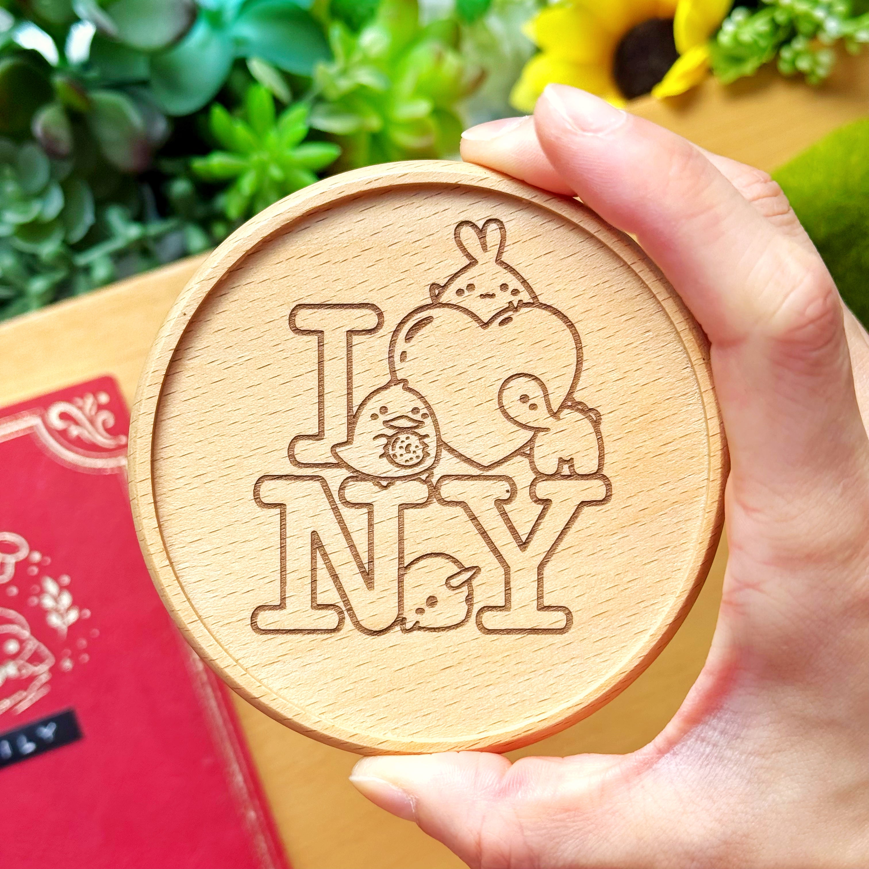 Wooden Coaster - I Love NY (Stationery Fest Exclusive)