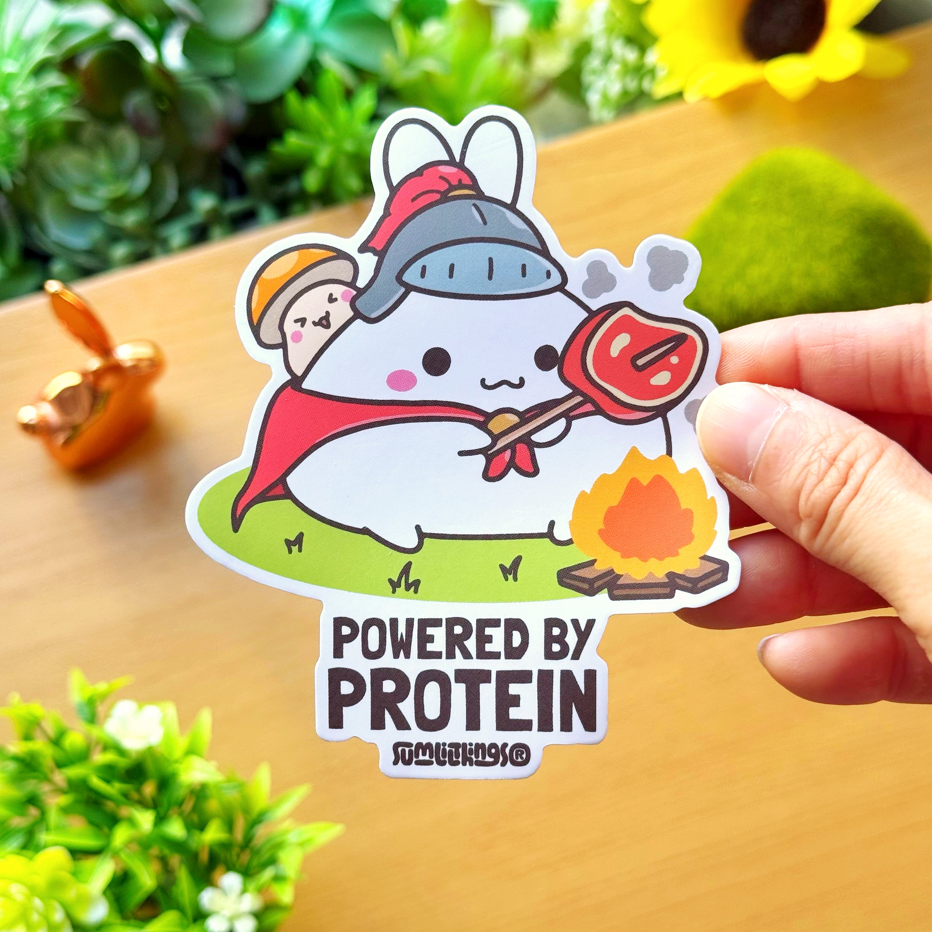 Vinyl Sticker - Powered by Protein (Upgraded)