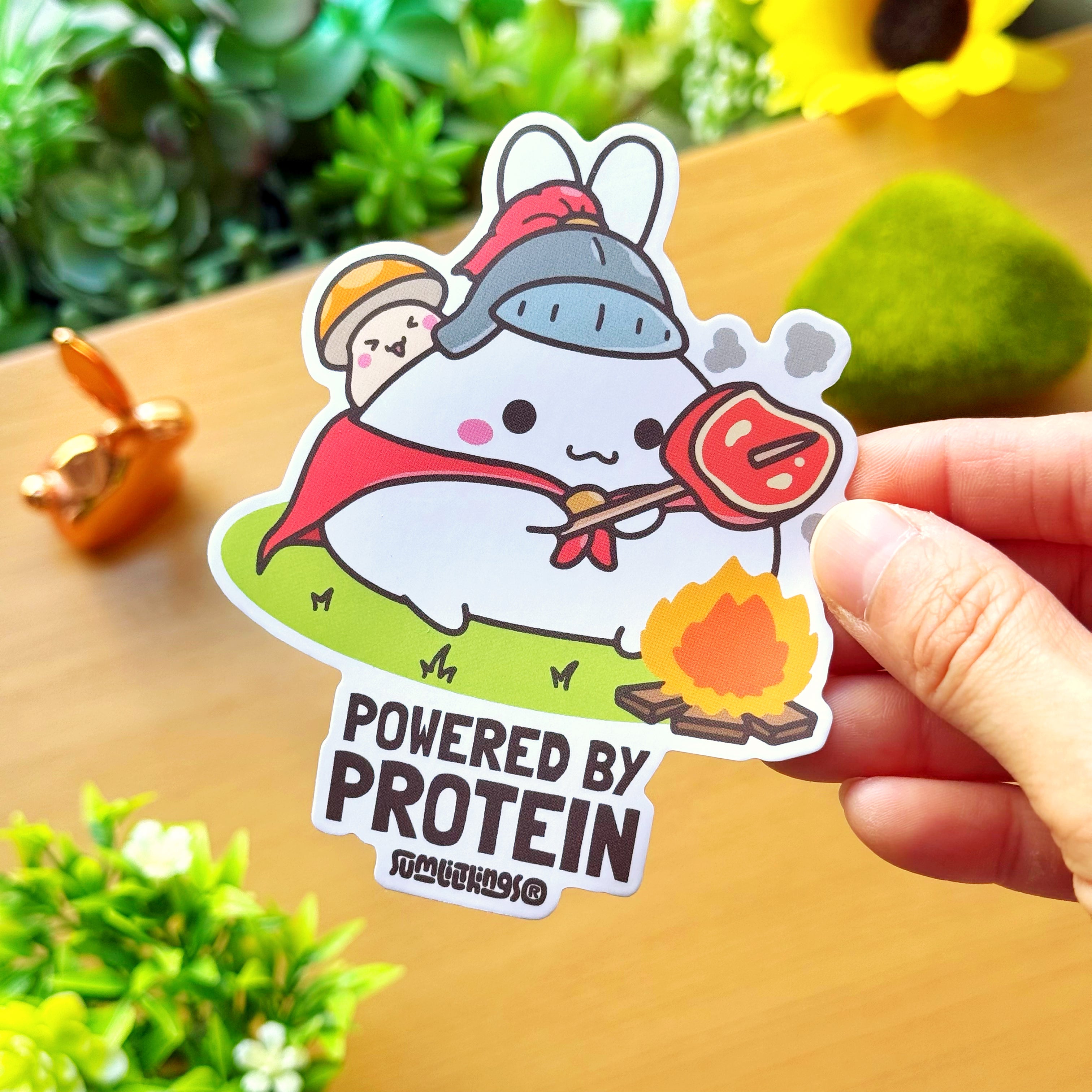 Vinyl Sticker - Powered by Protein (Upgraded)