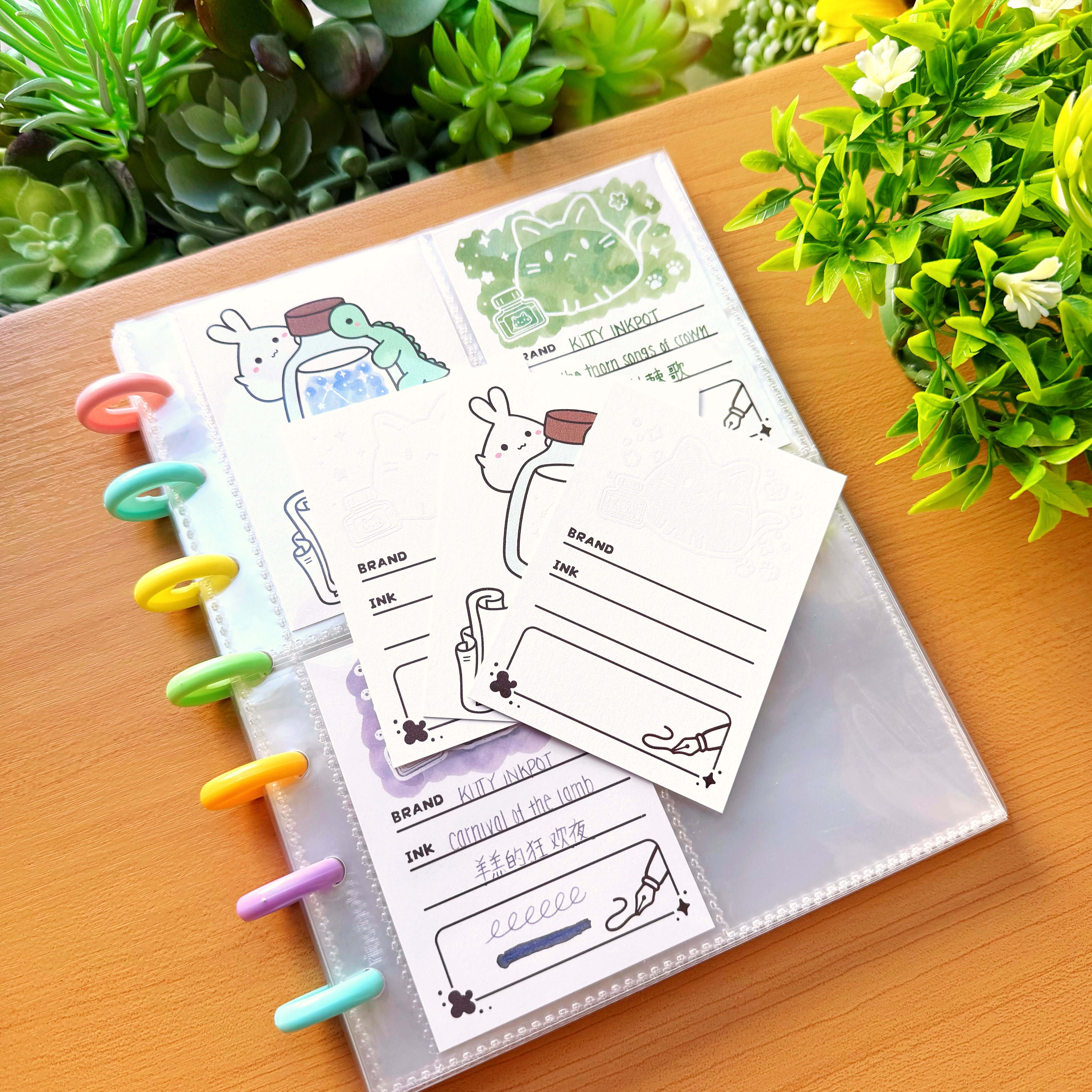 Fountain Pen Ink Swatch Cards (Set of 3)