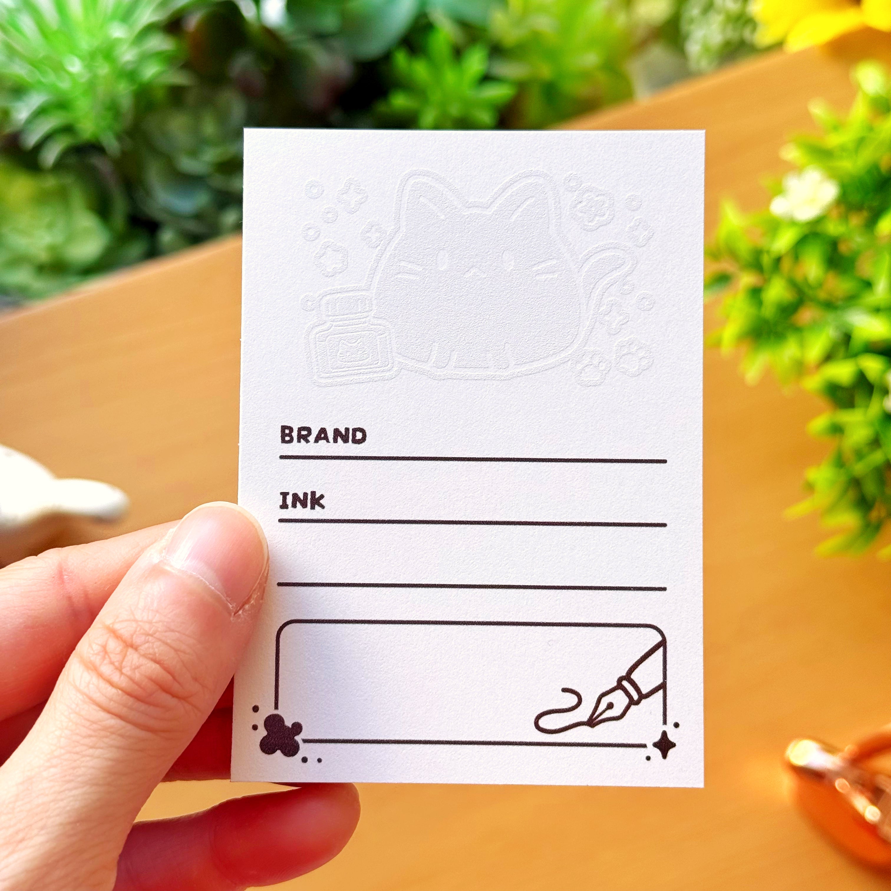 Fountain Pen Ink Swatch Cards (Set of 3)