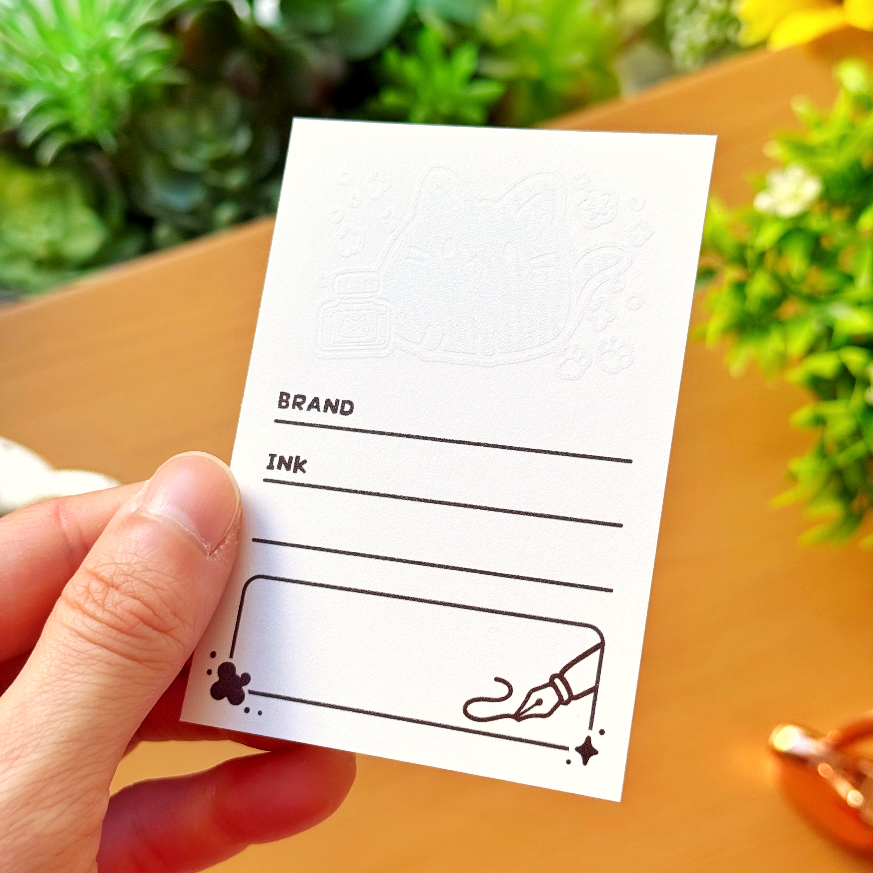 Fountain Pen Ink Swatch Cards (Set of 3)