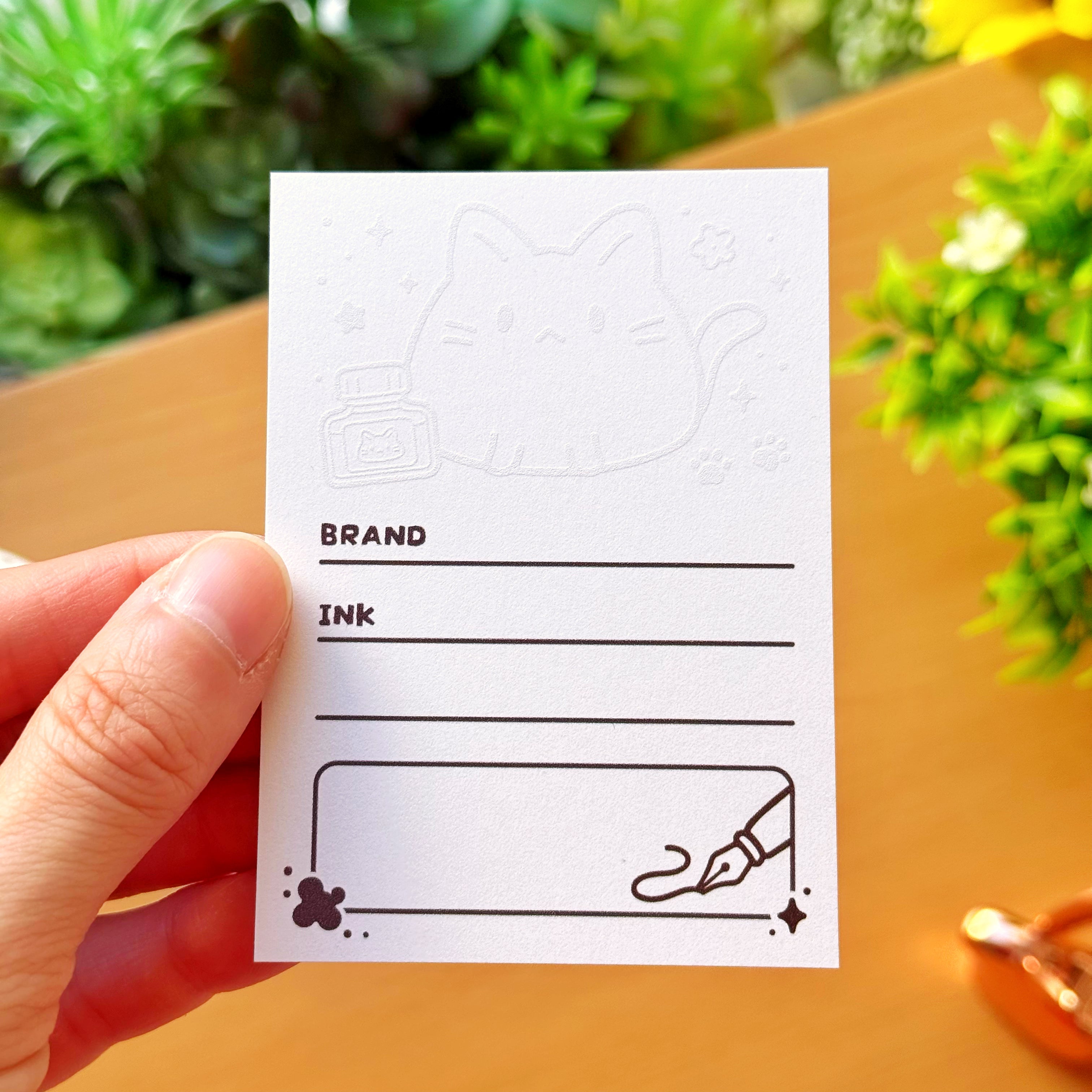 Fountain Pen Ink Swatch Cards (Set of 3)