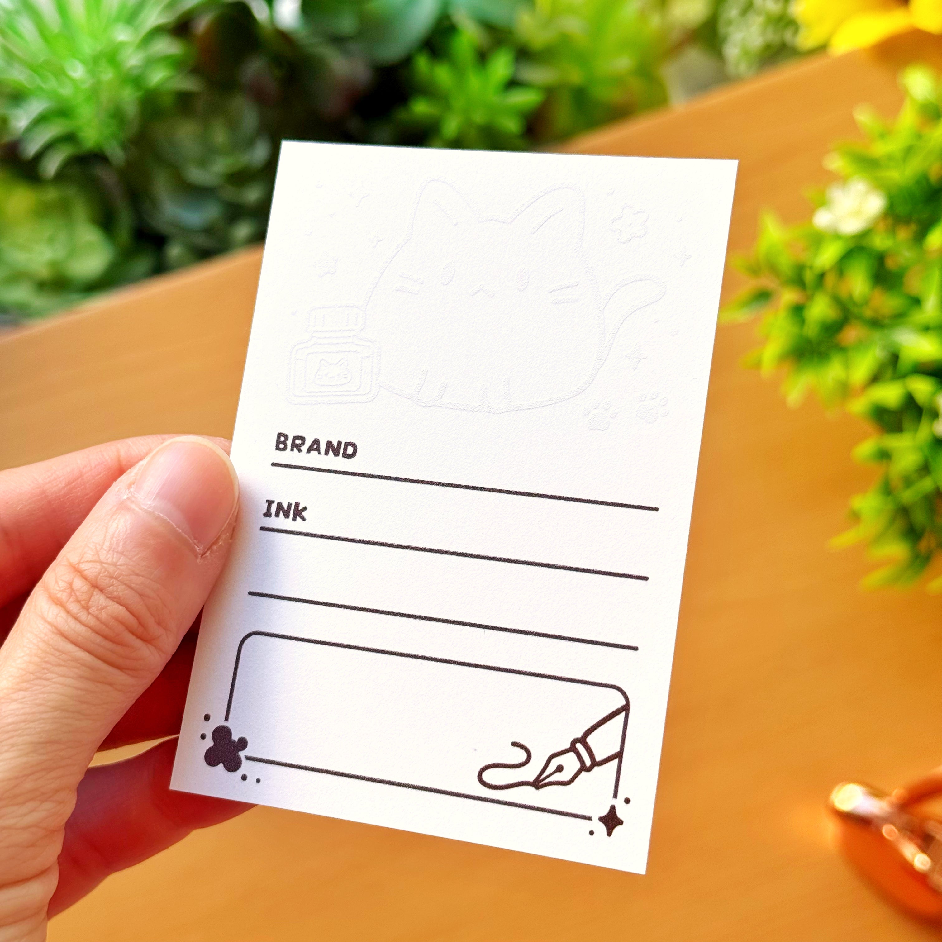 Fountain Pen Ink Swatch Cards (Set of 3)