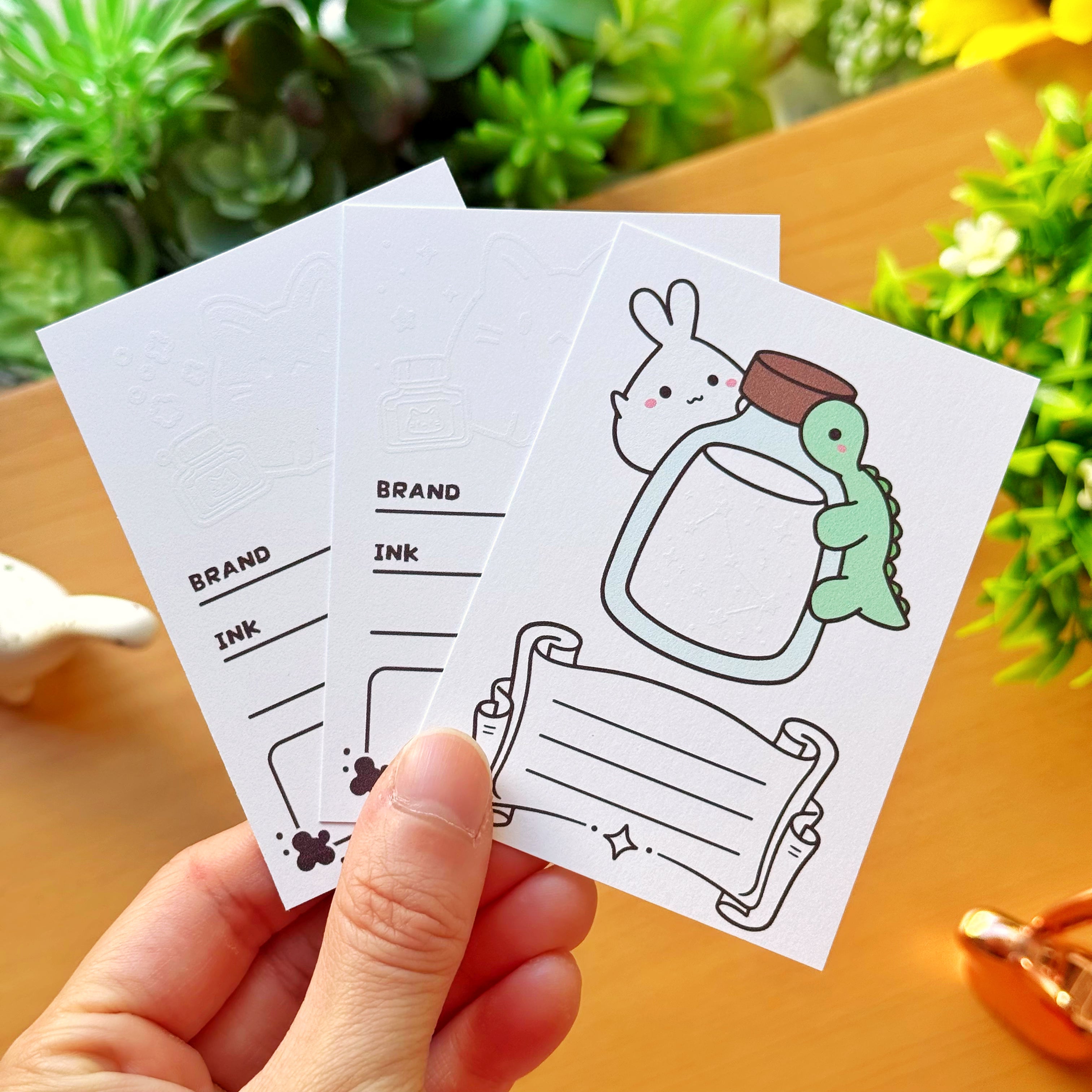 Fountain Pen Ink Swatch Cards (Set of 3)
