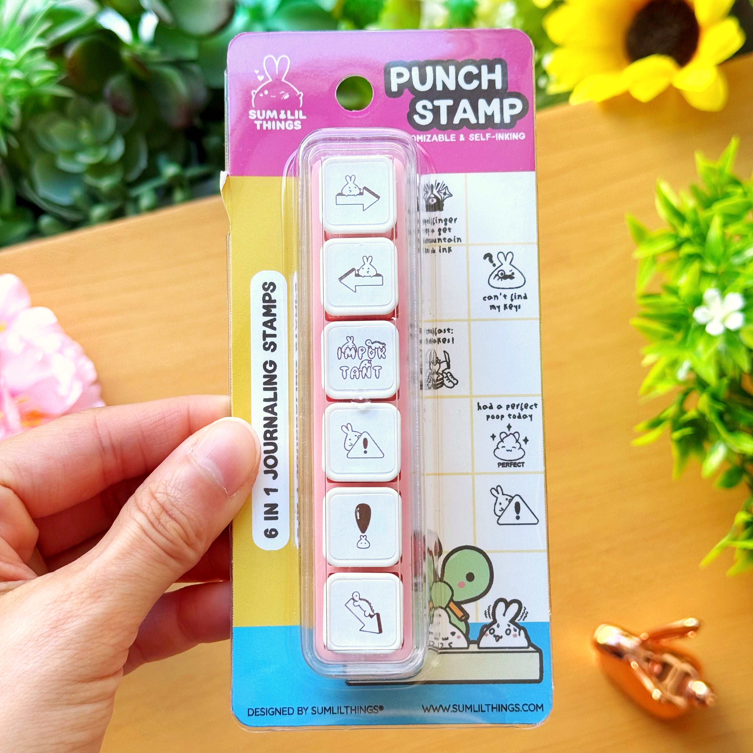 6-in-1 Removable Punch Stamp - Important Reminders