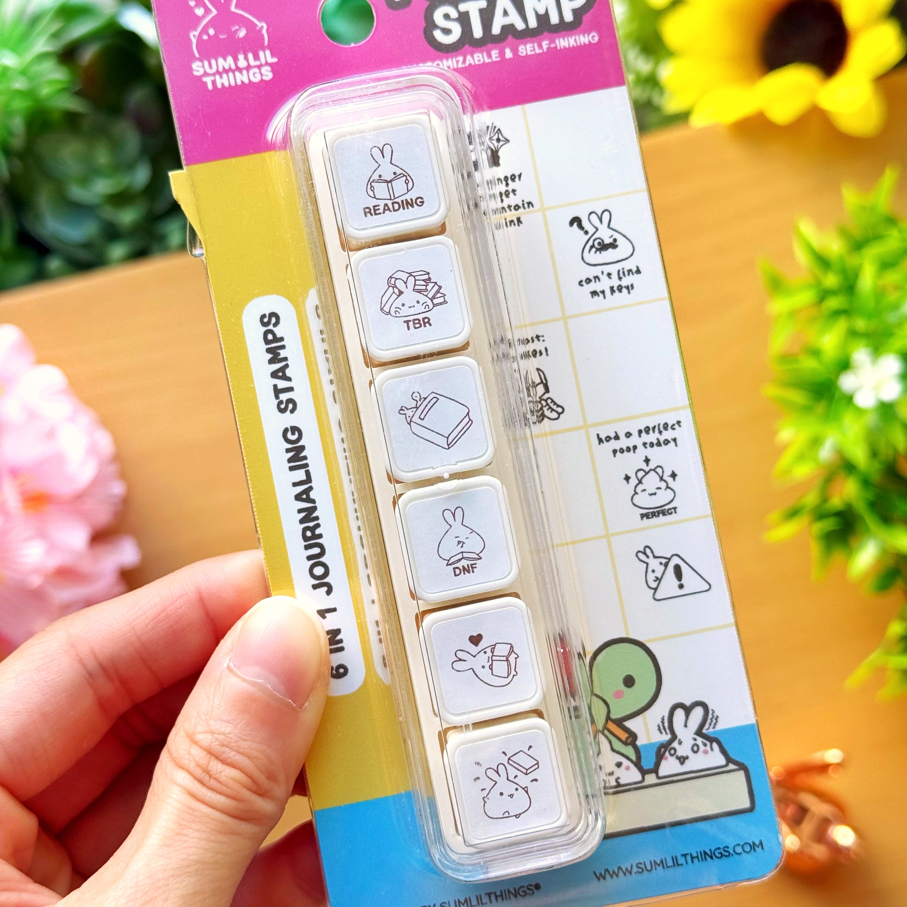 6-in-1 Removable Punch Stamp - Lil' Bookworm