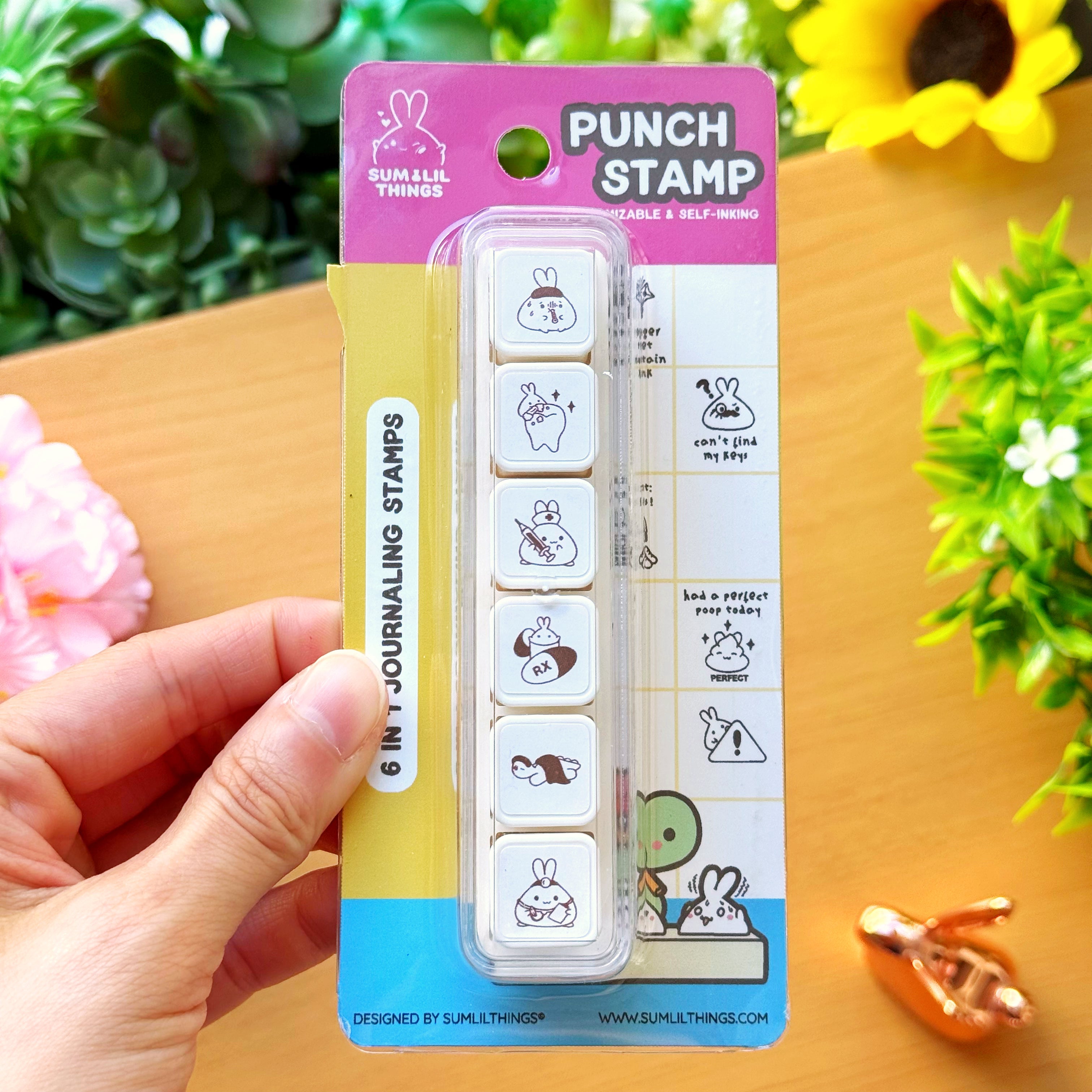 6-in-1 Removable Punch Stamp - Health & Wellness
