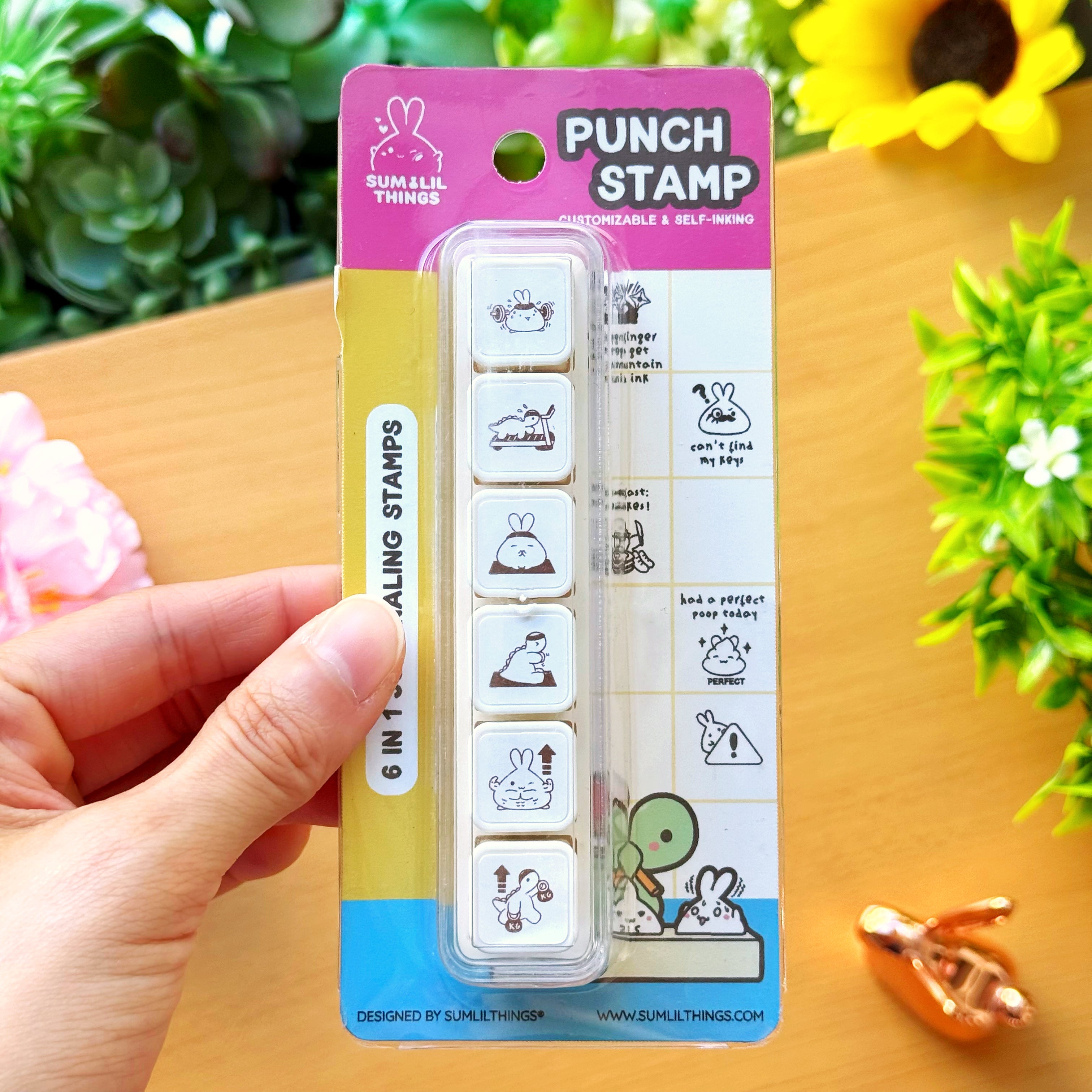 6-in-1 Removable Punch Stamp - Lil' Fitness Buddies