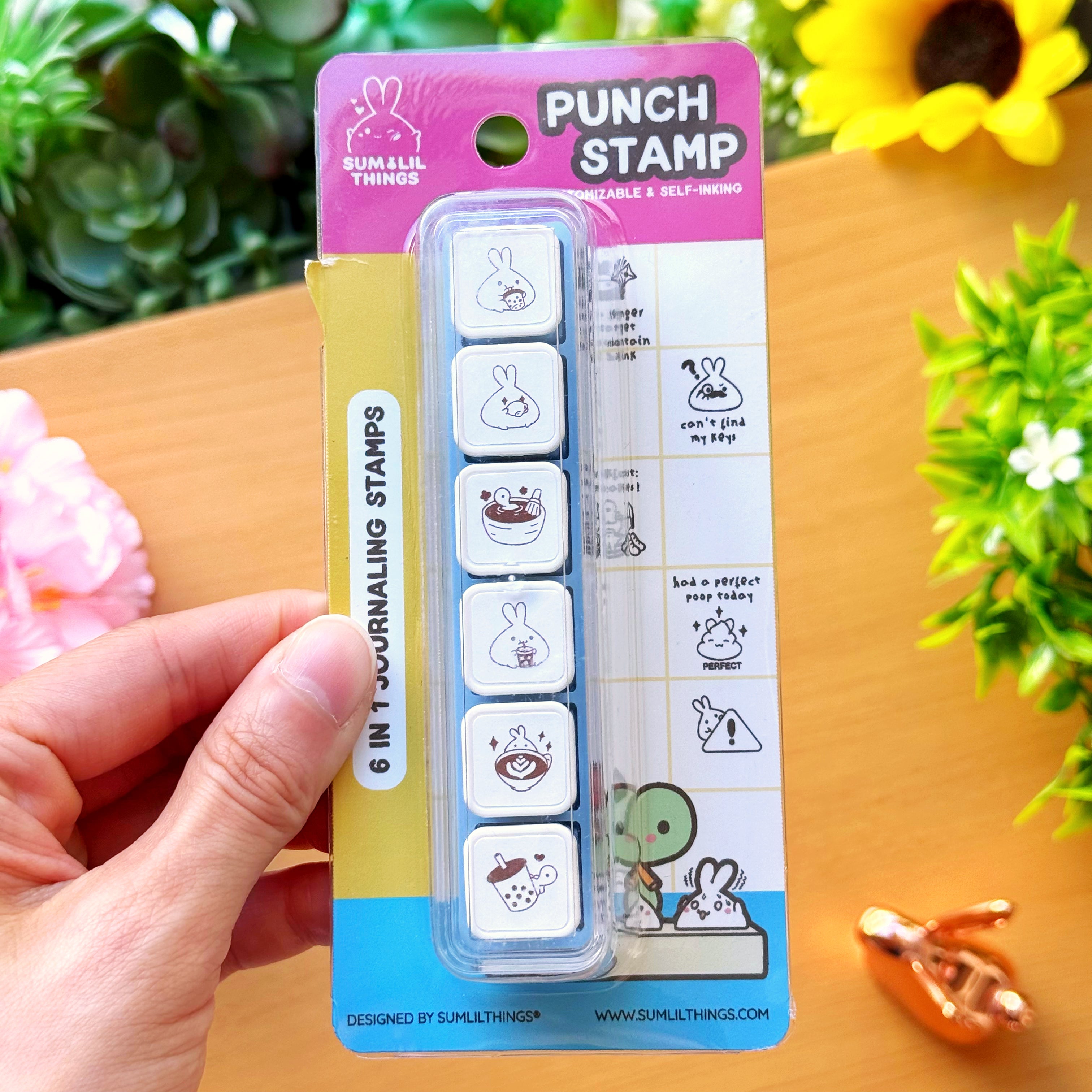 6-in-1 Removable Punch Stamp - Sip Sip Hooray!