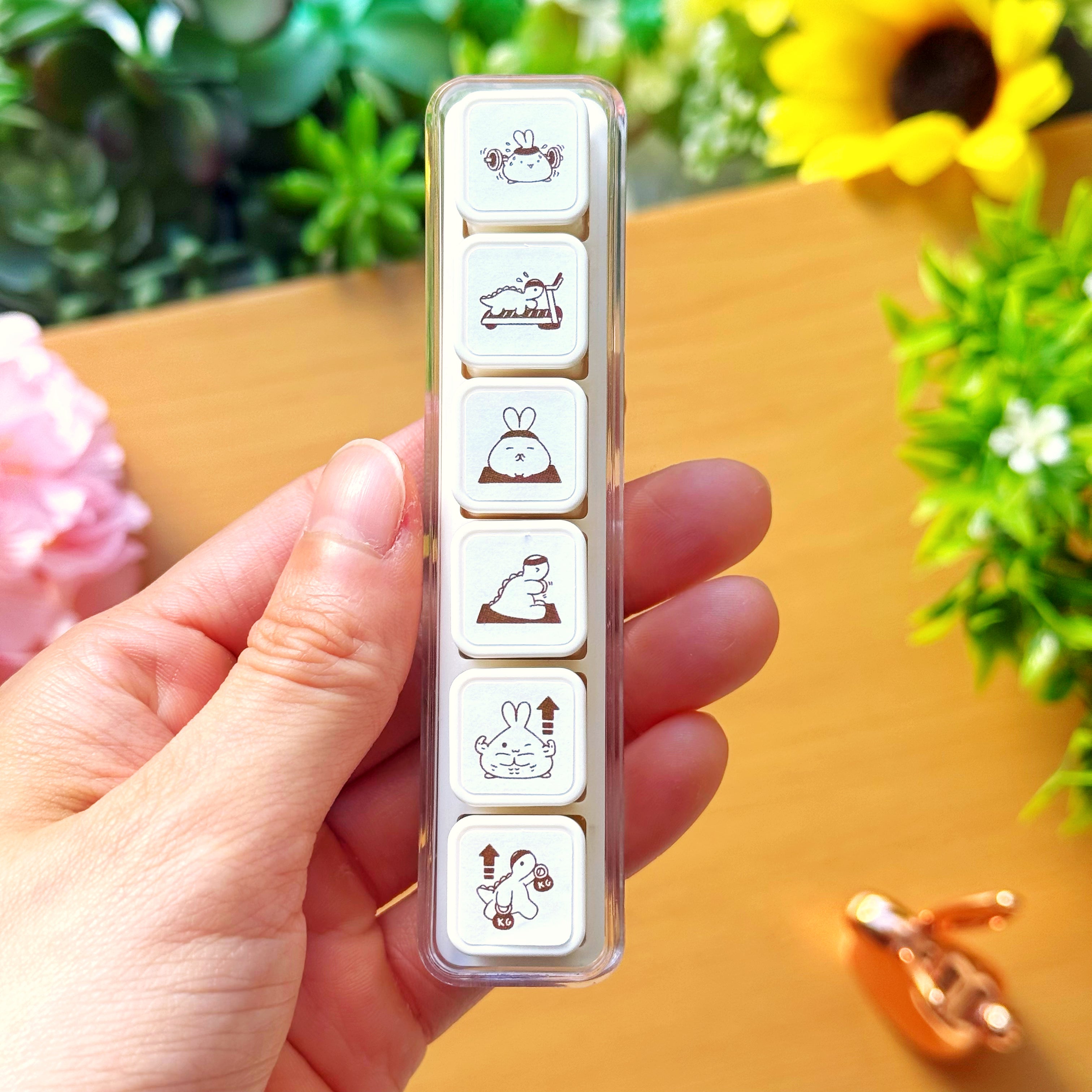 6-in-1 Removable Punch Stamp - Lil' Fitness Buddies