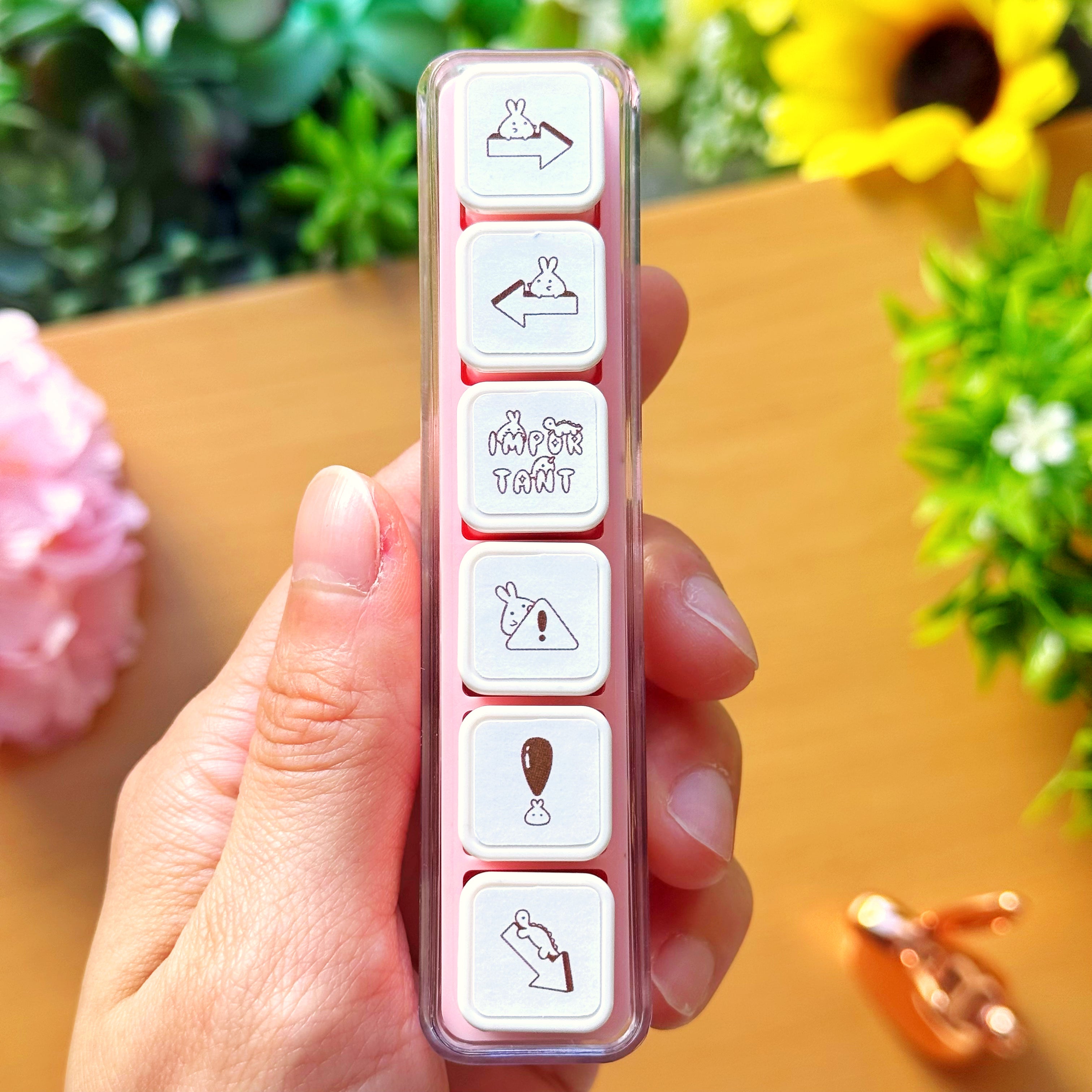 6-in-1 Removable Punch Stamp - Important Reminders