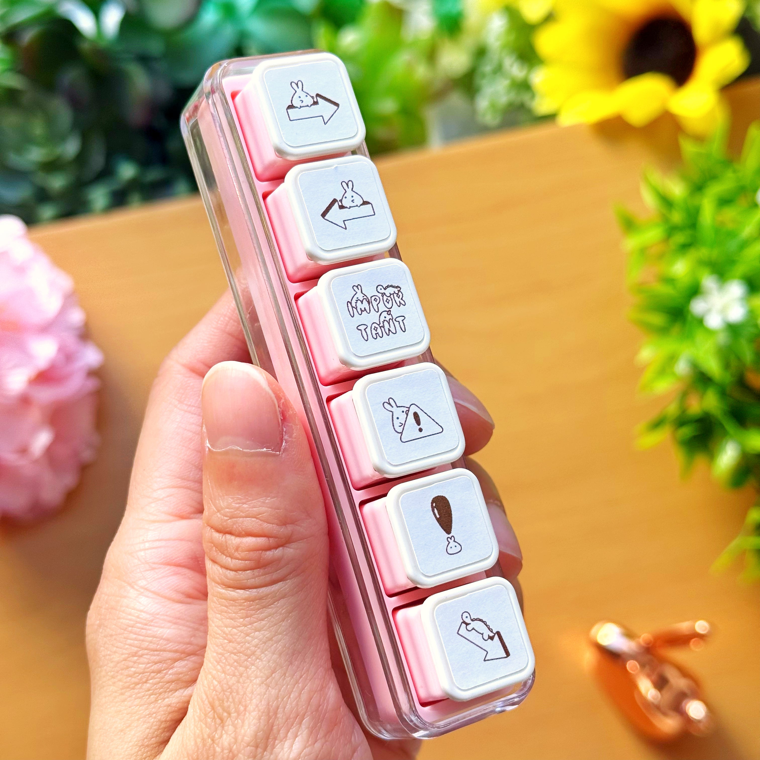 6-in-1 Removable Punch Stamp - Important Reminders