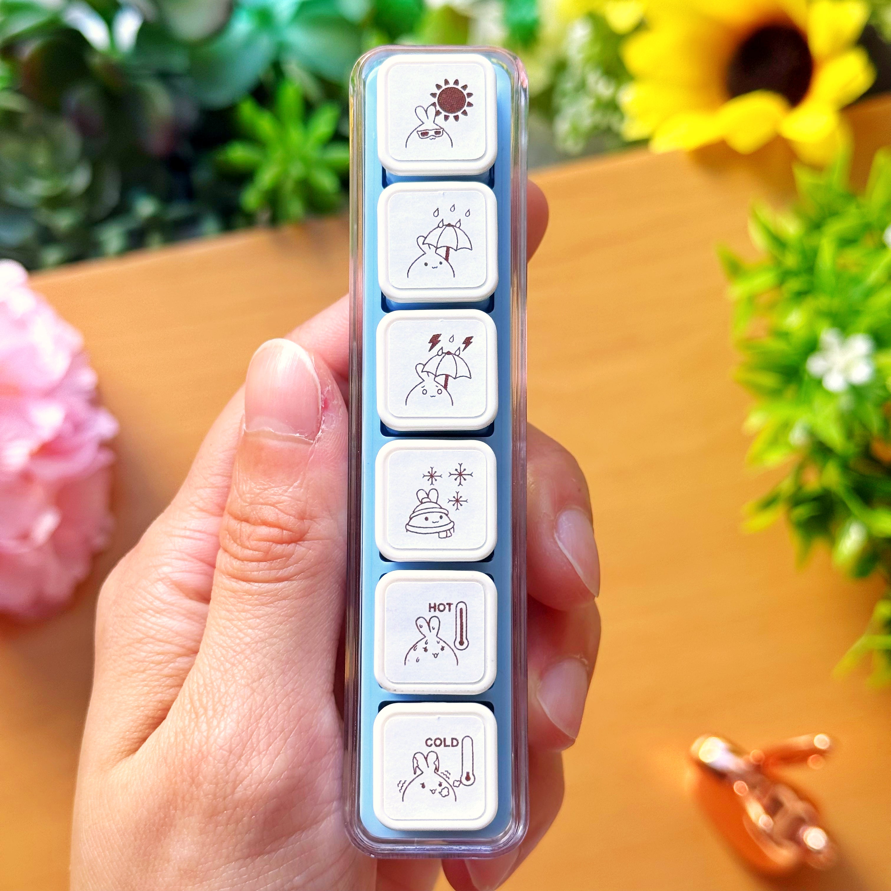 6-in-1 Removable Punch Stamp - Weather Forecast