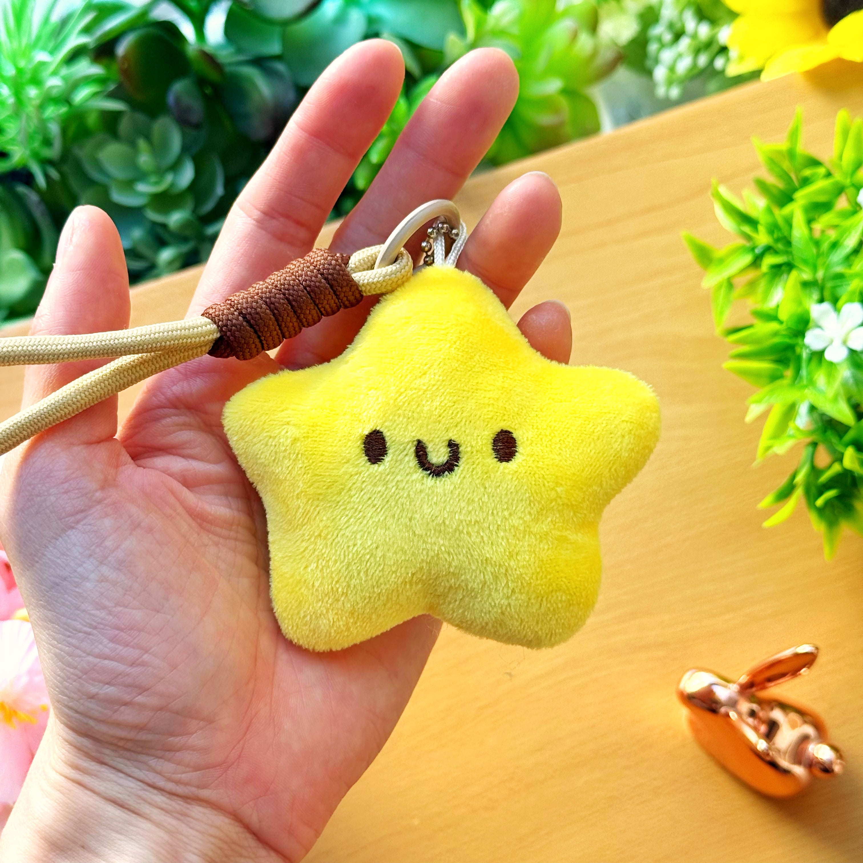 Plush Star Bag Charm with Mini Wrist Strap
