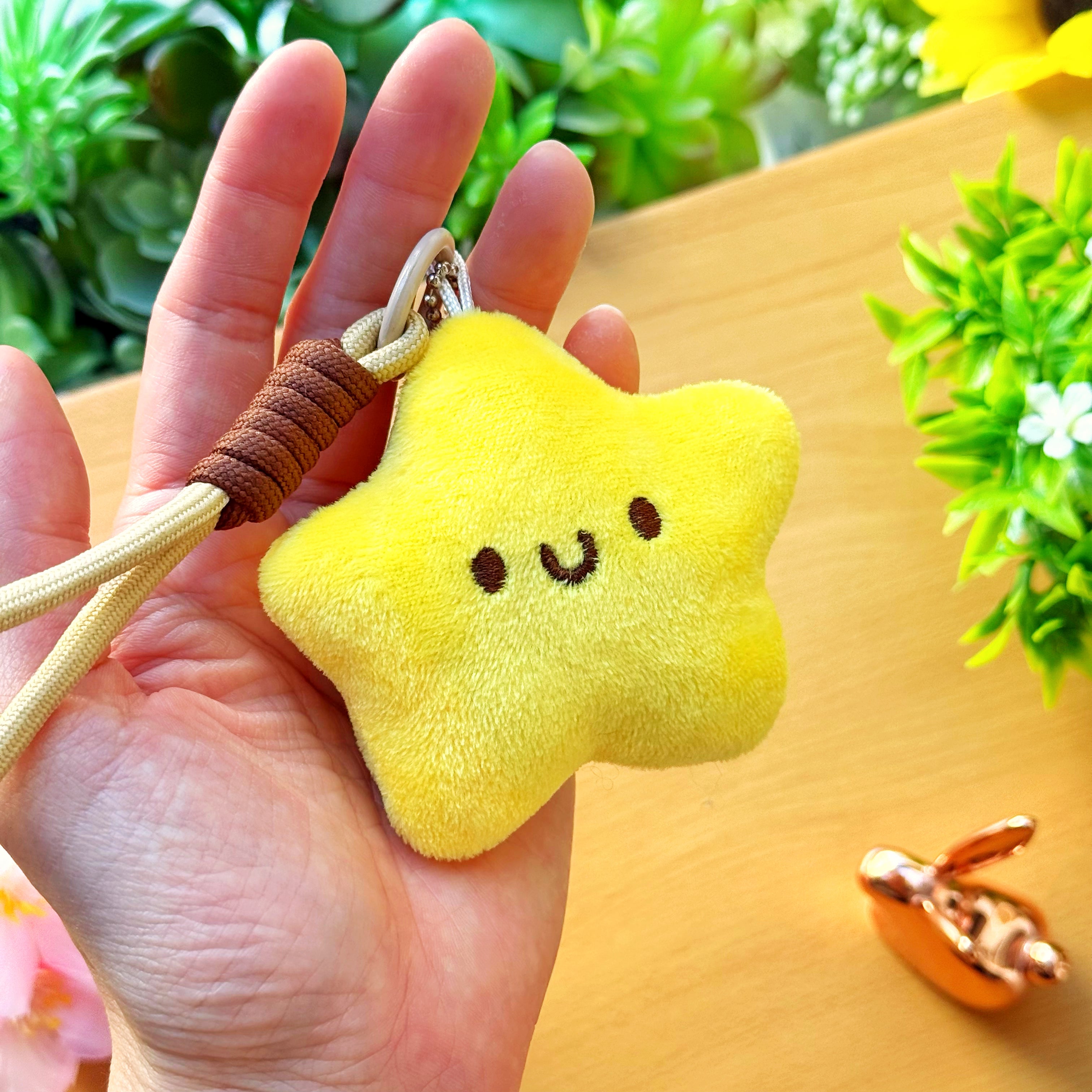 Plush Star Bag Charm with Mini Wrist Strap