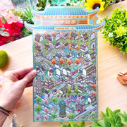 Isometric Scene Sticker - Dreamy Cityscape (Jumbo World)