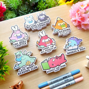 Vinyl Sticker - Books, Dragons & Tea (Set of 8)