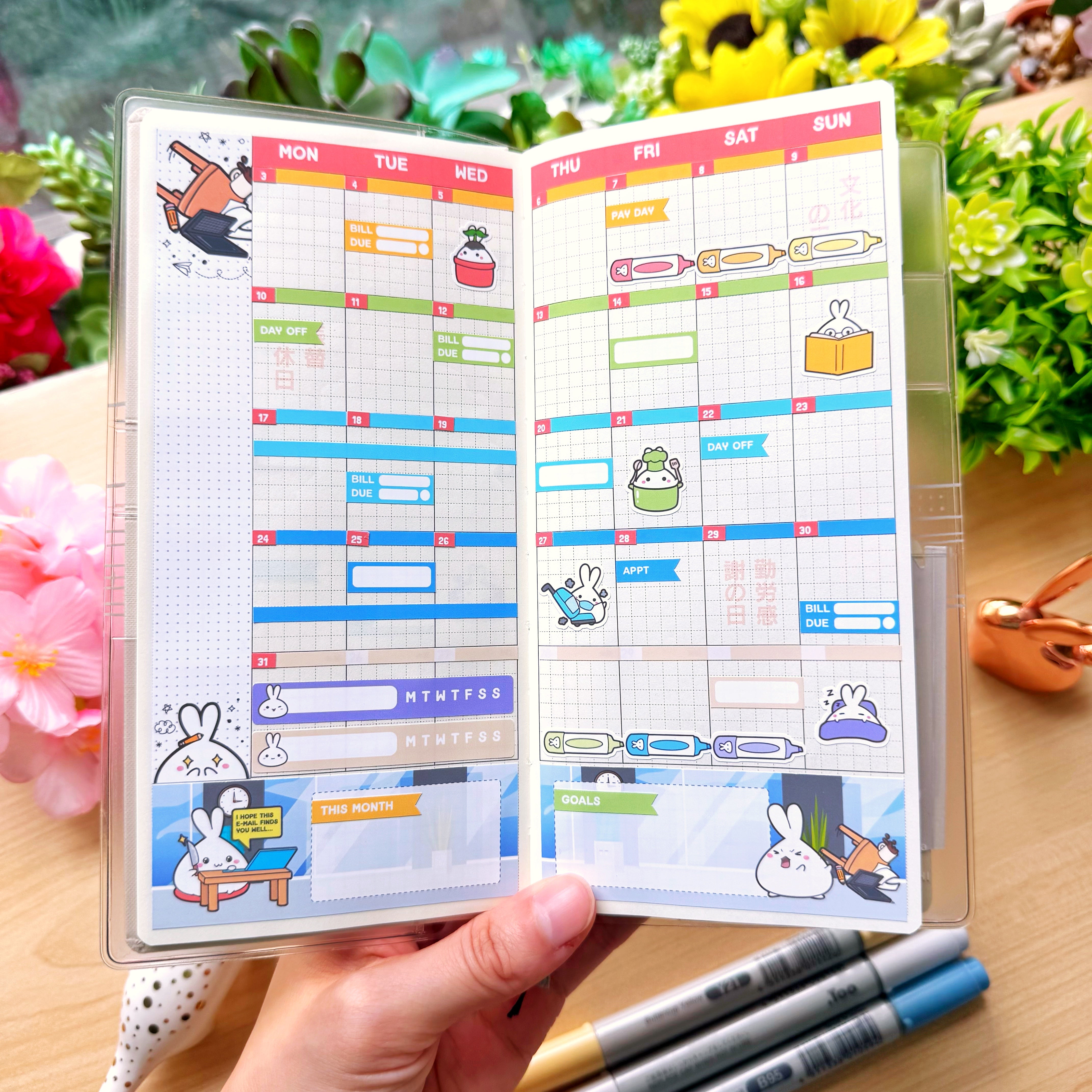 Hobonichi WEEKS - Lil' Office Life - Rose Gold Foil