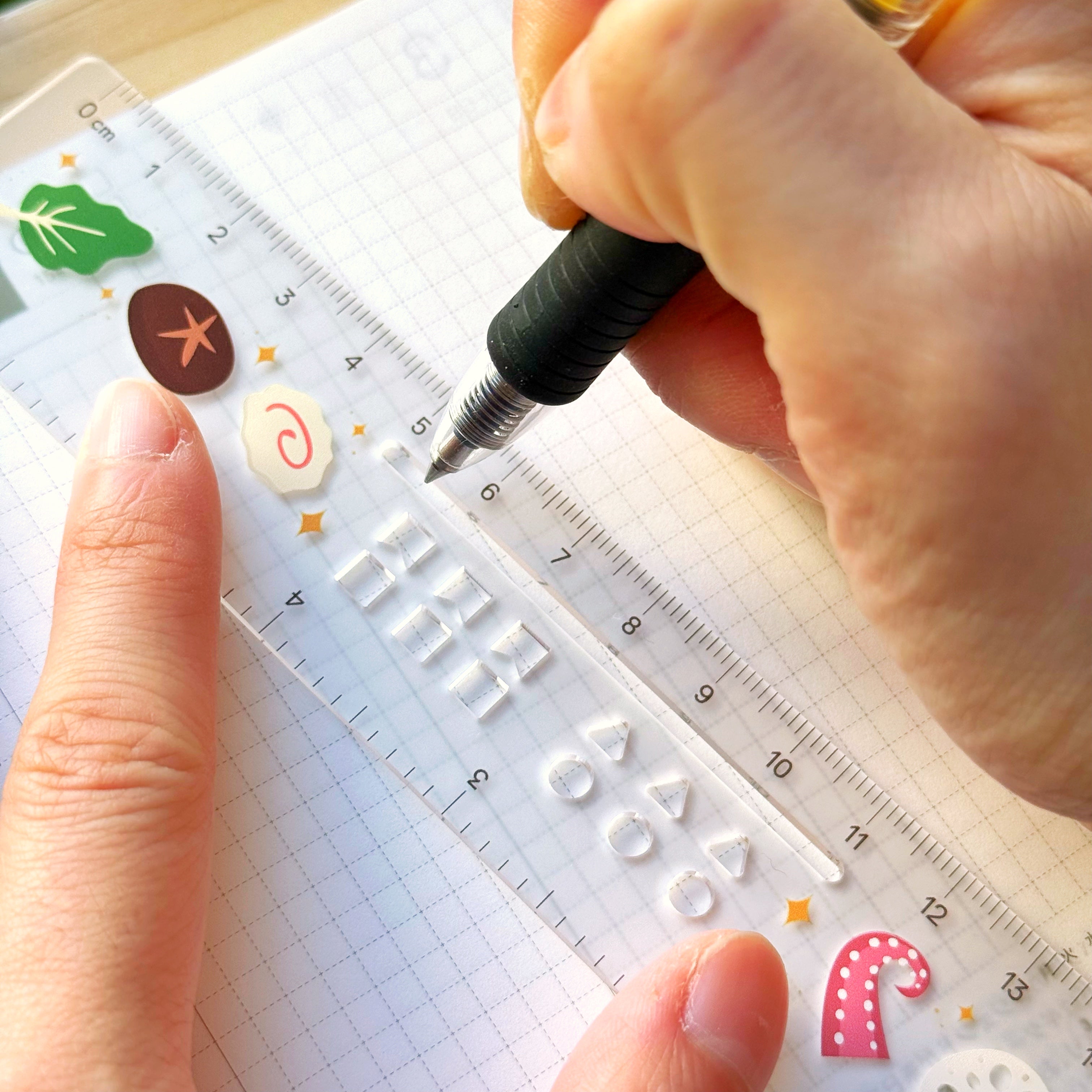 Acrylic Ruler - Hot Pot with Mini Stencils