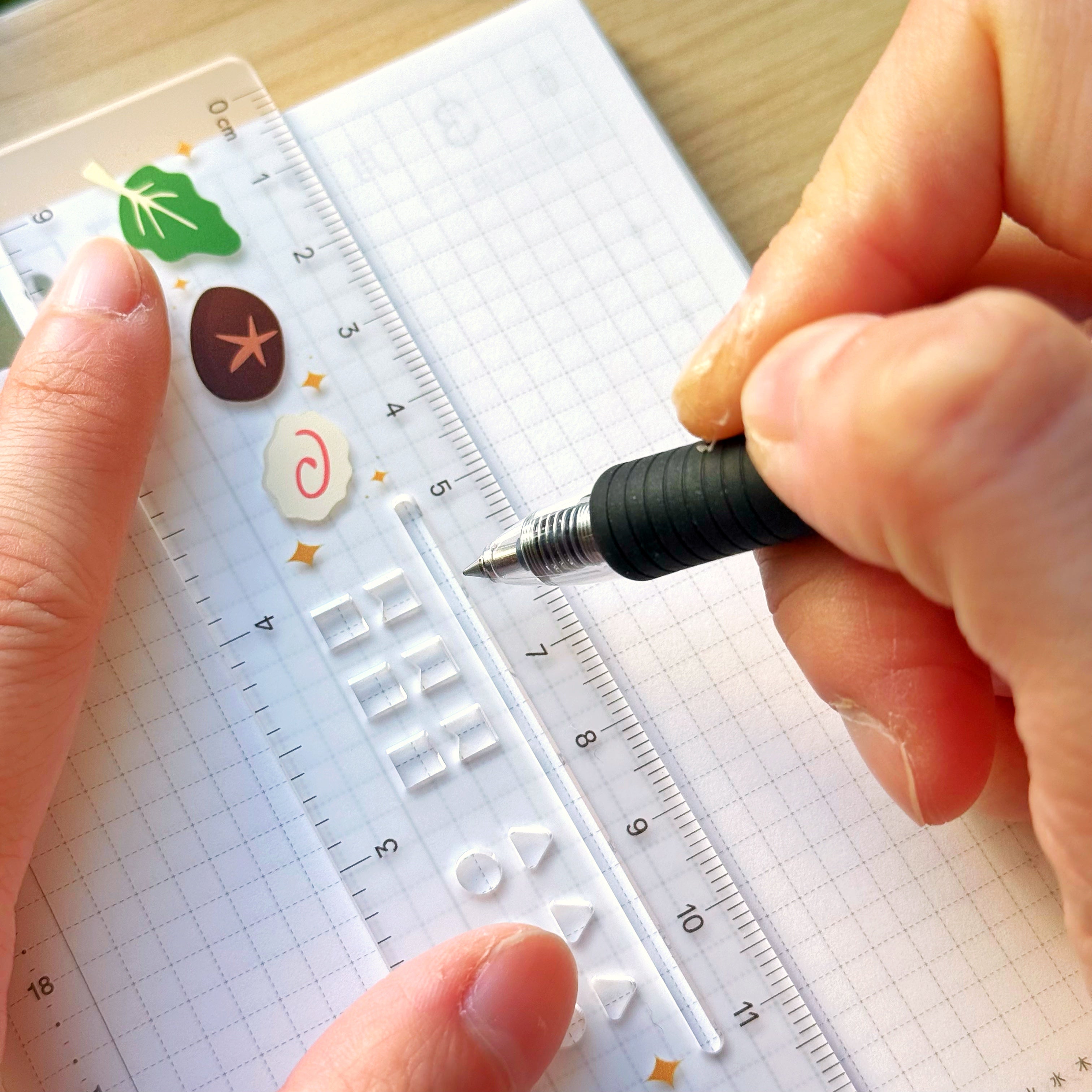 Acrylic Ruler - Hot Pot with Mini Stencils