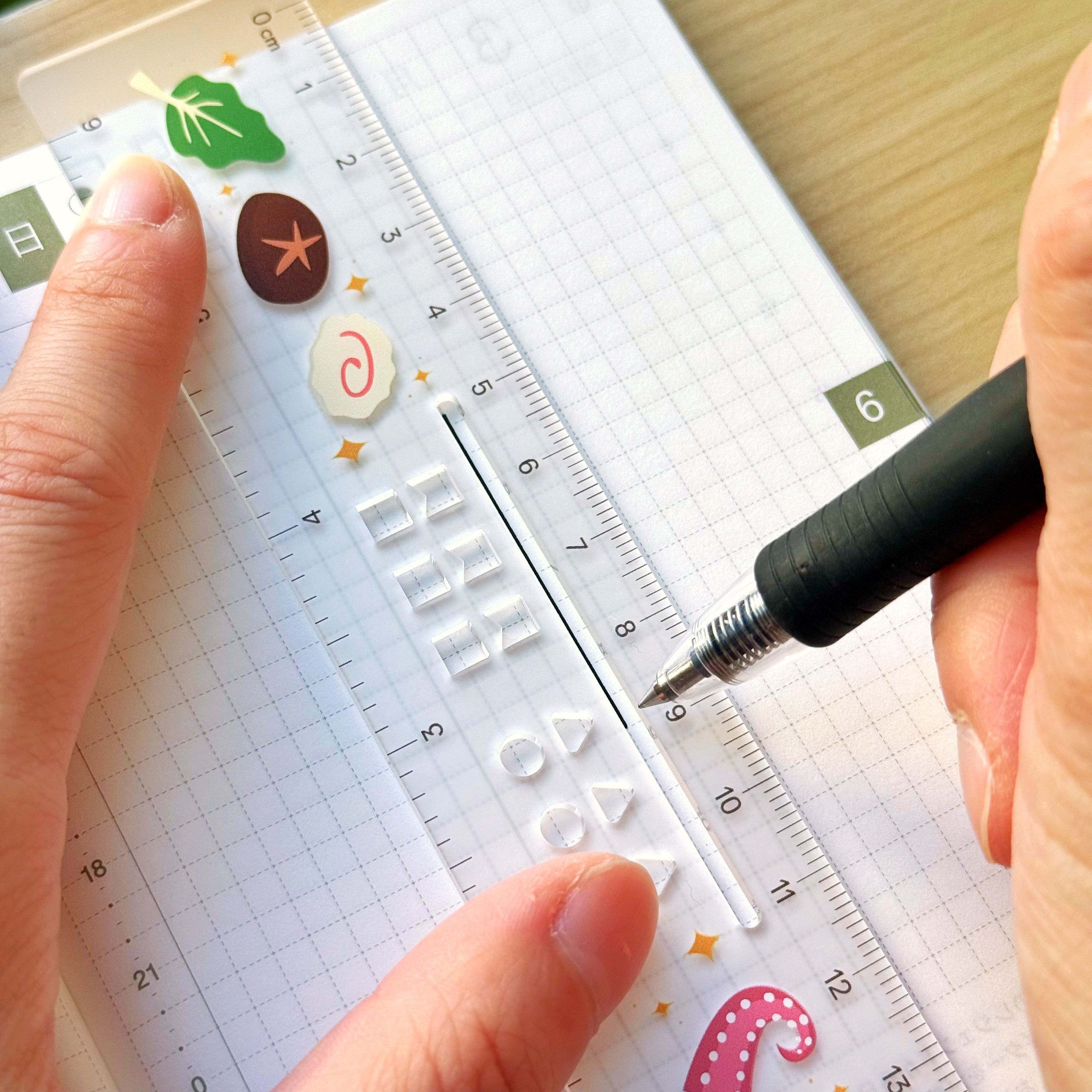 Acrylic Ruler - Hot Pot with Mini Stencils