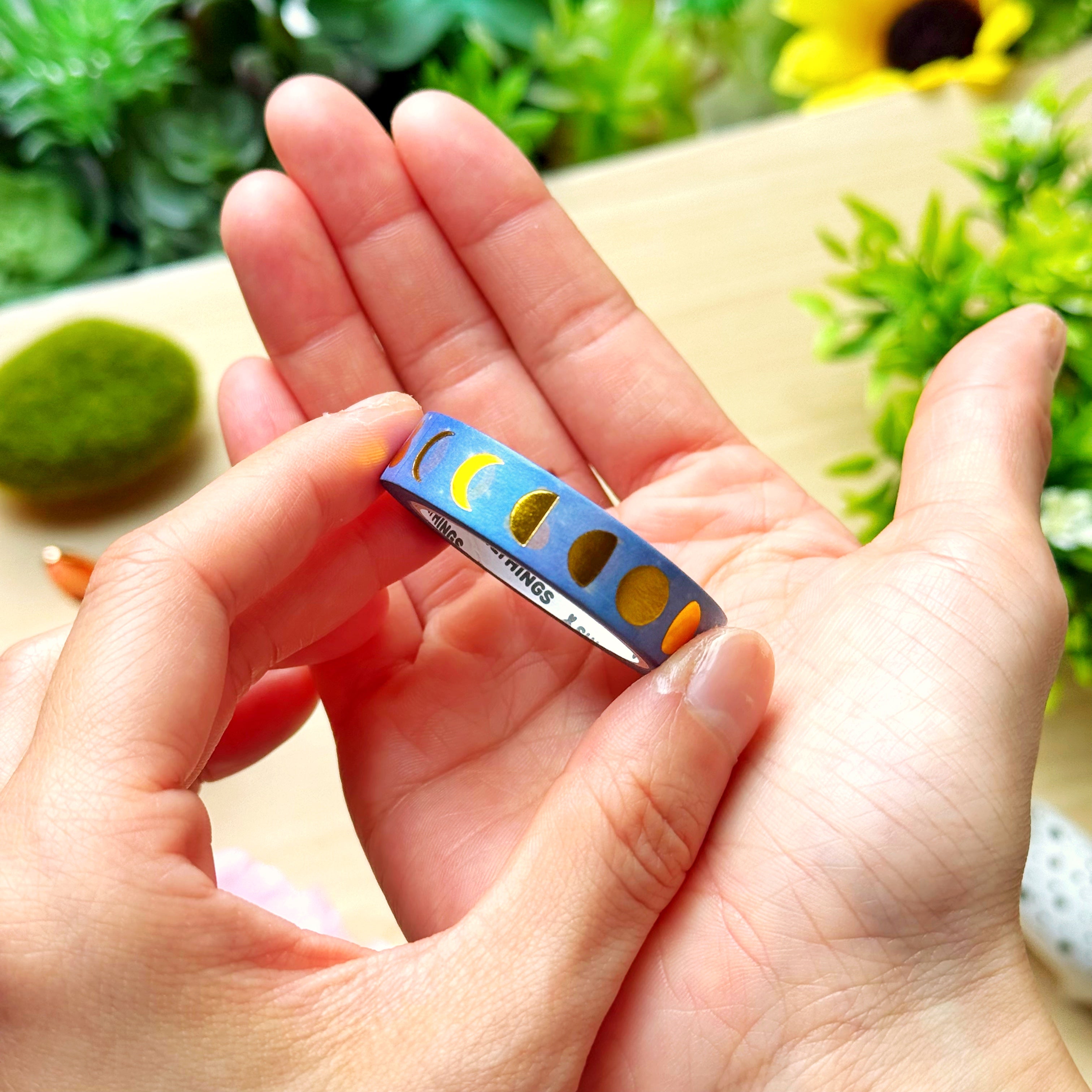 [GIFT] Washi Tape - Lil' Moon Phase (10mm) - Gold Foil