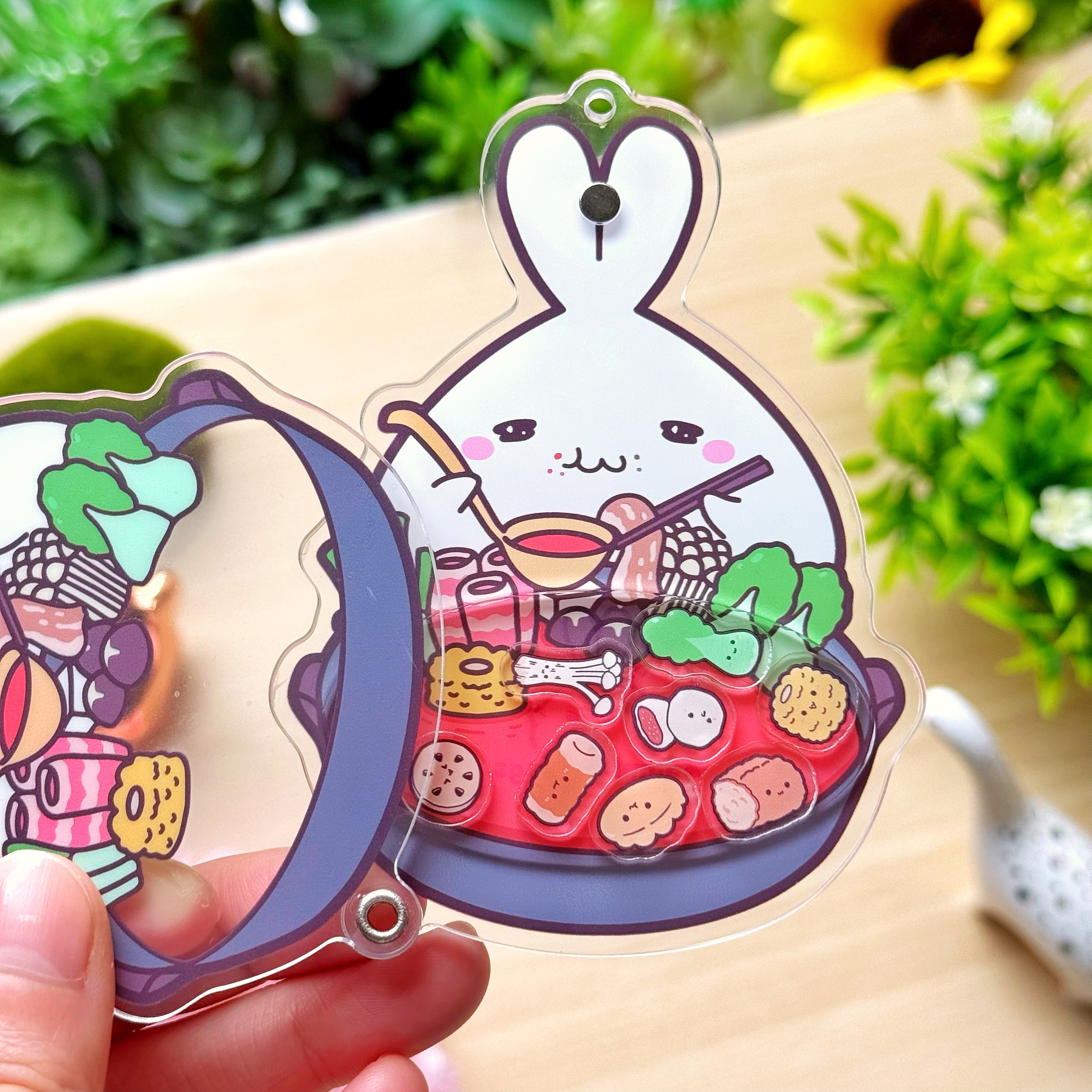 Shaker Keychain - Hot Pot (Refillable) with Blind Bag